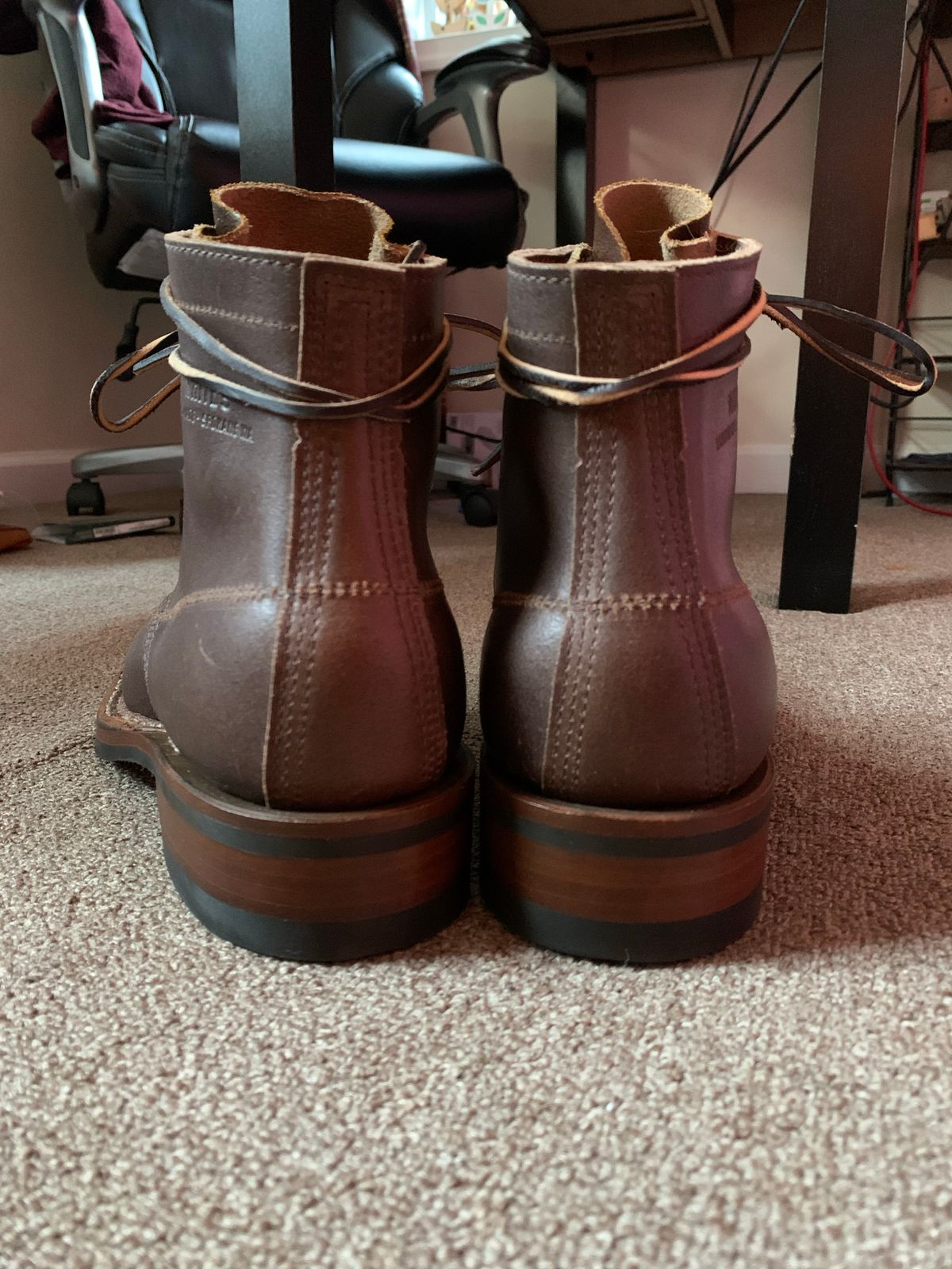 Photo by ivvn10 on October 5, 2022 of the White's 350 Cruiser in Horween Natural Waxed Flesh.