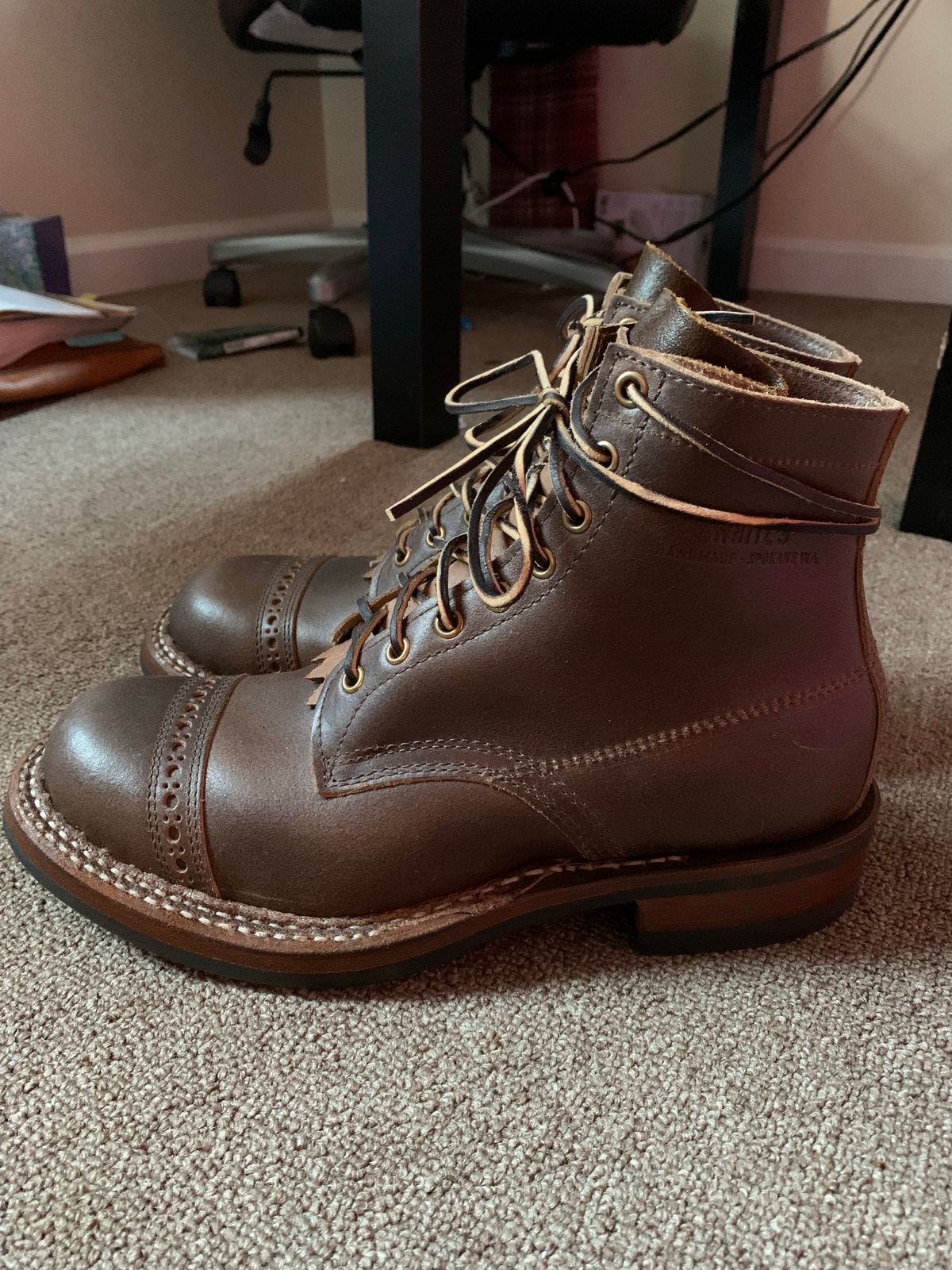 Photo by ivvn10 on October 5, 2022 of the White's 350 Cruiser in Horween Natural Waxed Flesh.