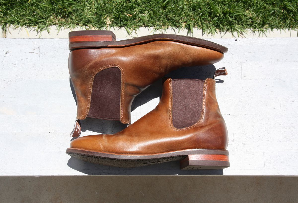 Photo by Thelifeofsomeguysboots on December 1, 2022 of the R.M. Williams Comfort Craftsman Boot in Caramel Pull-Up Leather.