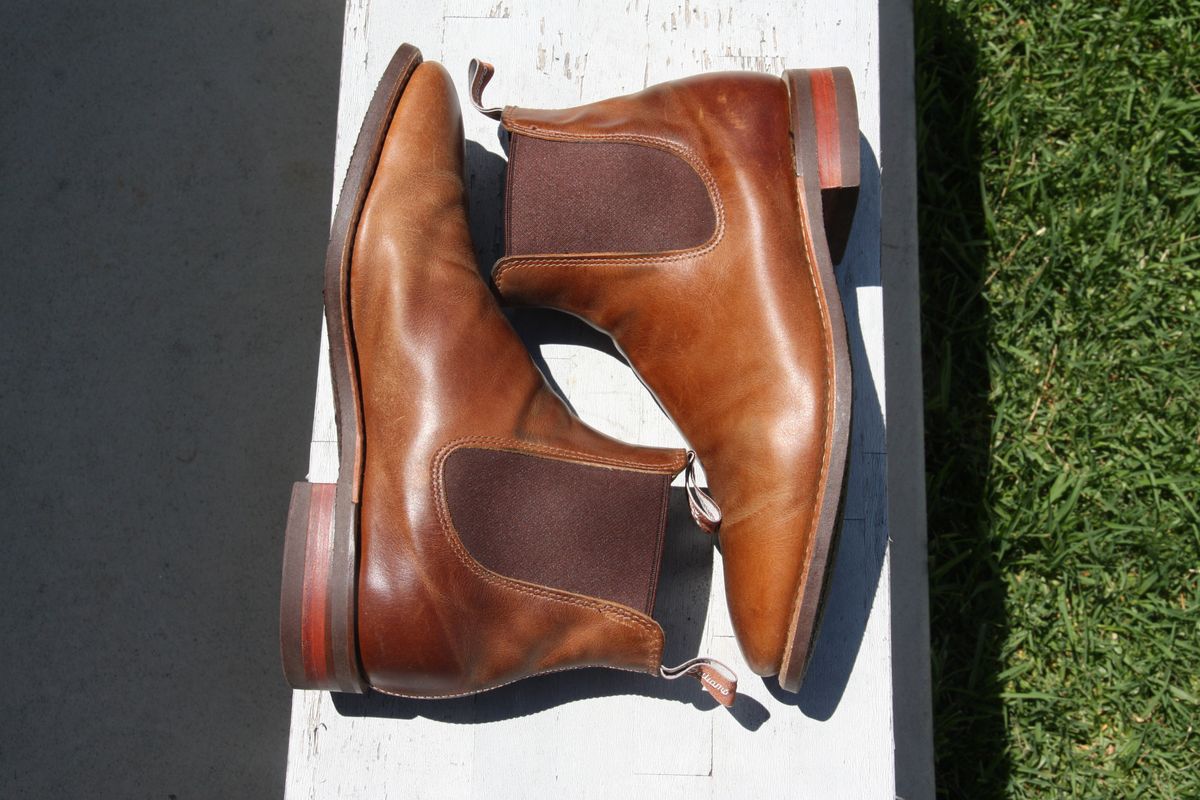 Photo by Thelifeofsomeguysboots on February 1, 2023 of the R.M. Williams Comfort Craftsman Boot in Caramel Pull-Up Leather.
