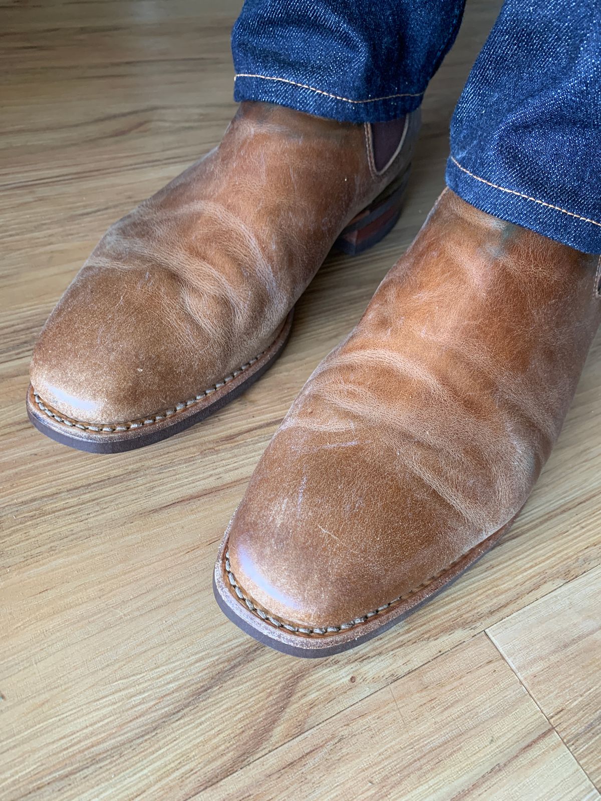 Photo by Thelifeofsomeguysboots on February 7, 2023 of the R.M. Williams Comfort Craftsman Boot in Caramel Pull-Up Leather.