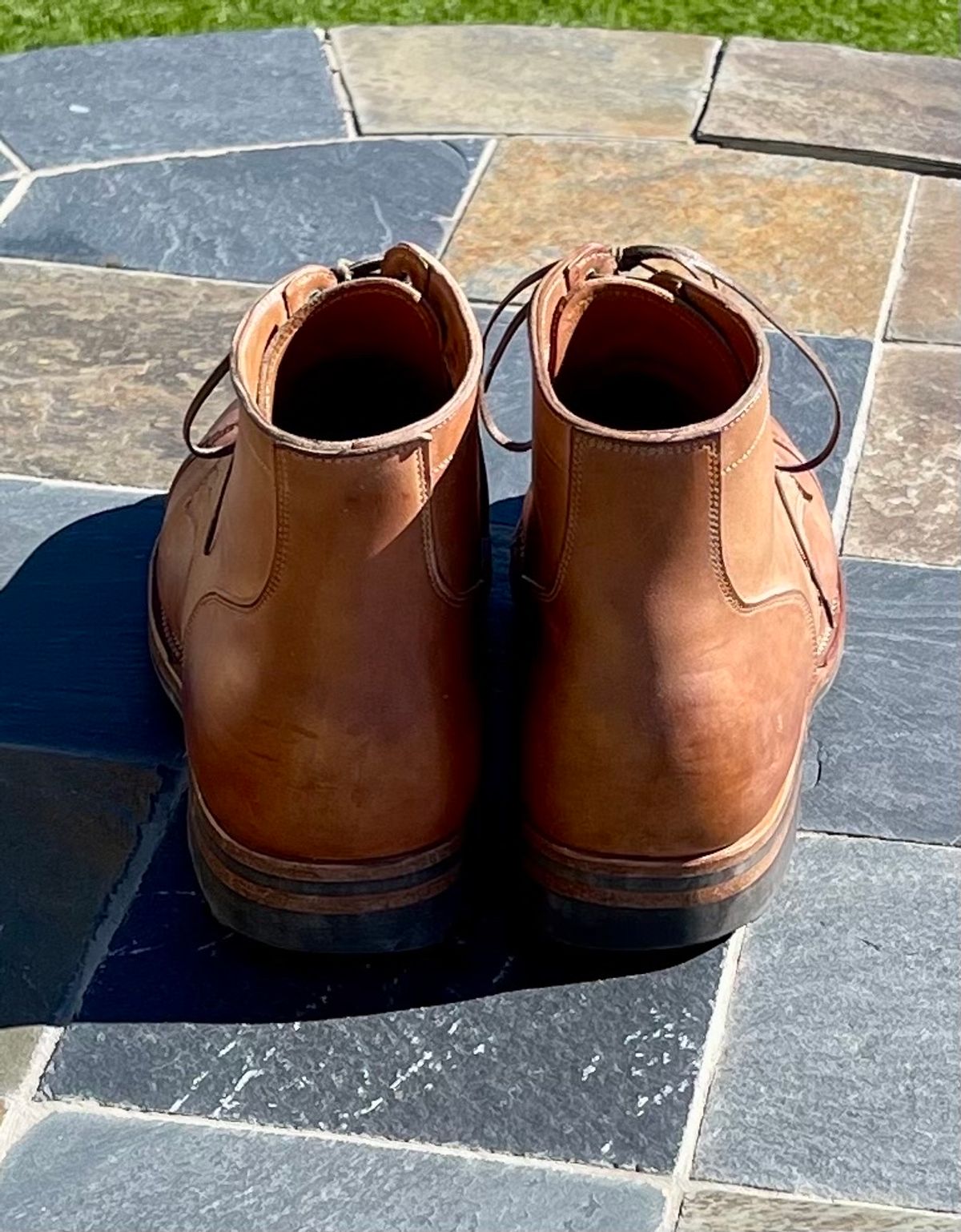 Photo by darrellgillette on February 4, 2024 of the Viberg Service Boot BCT in Horween Natural Crust Double Cordovan.
