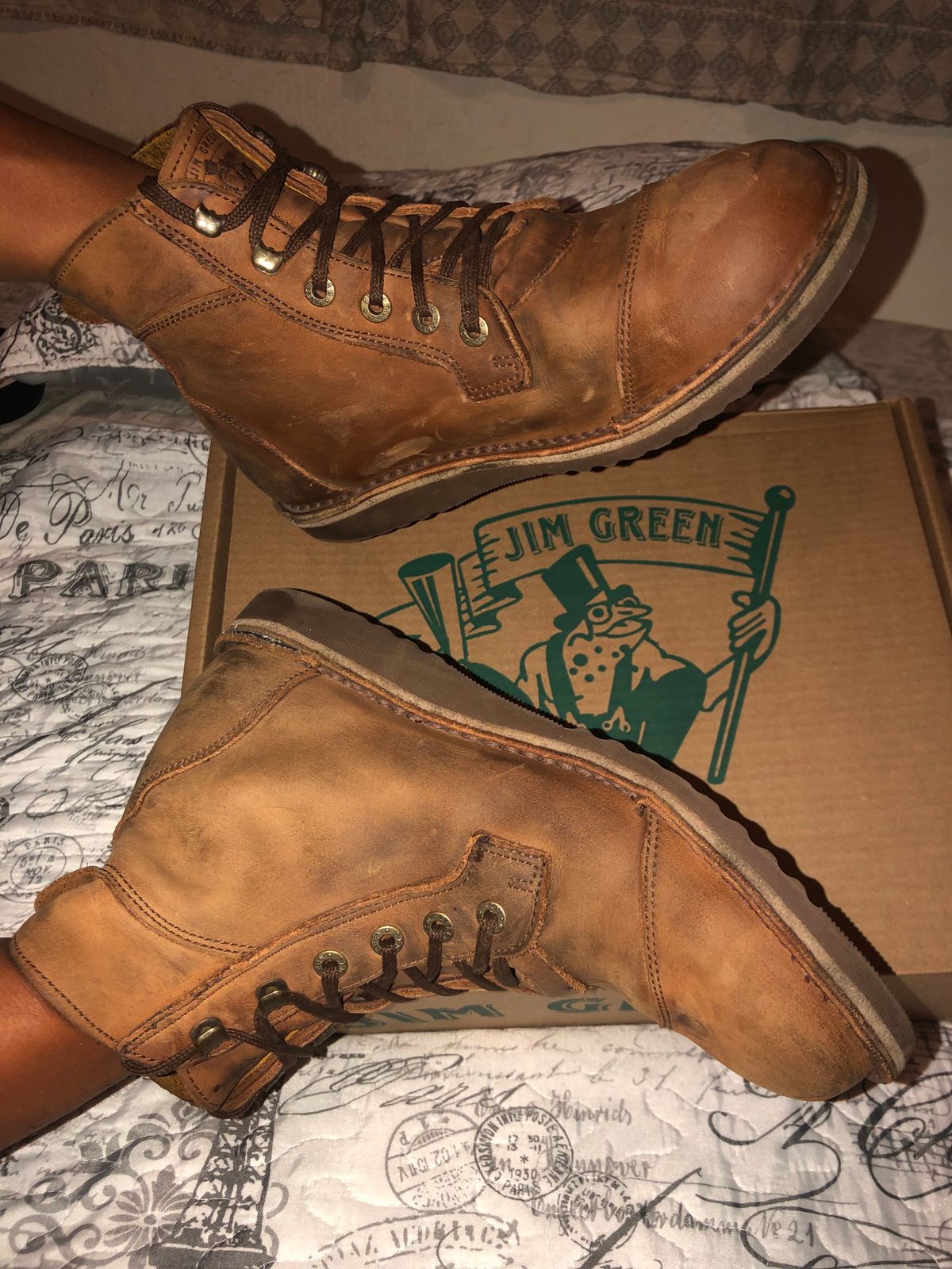 Photo by jvibe on December 5, 2023 of the Jim Green Baobab Boot in Fudge Crazy Horse.