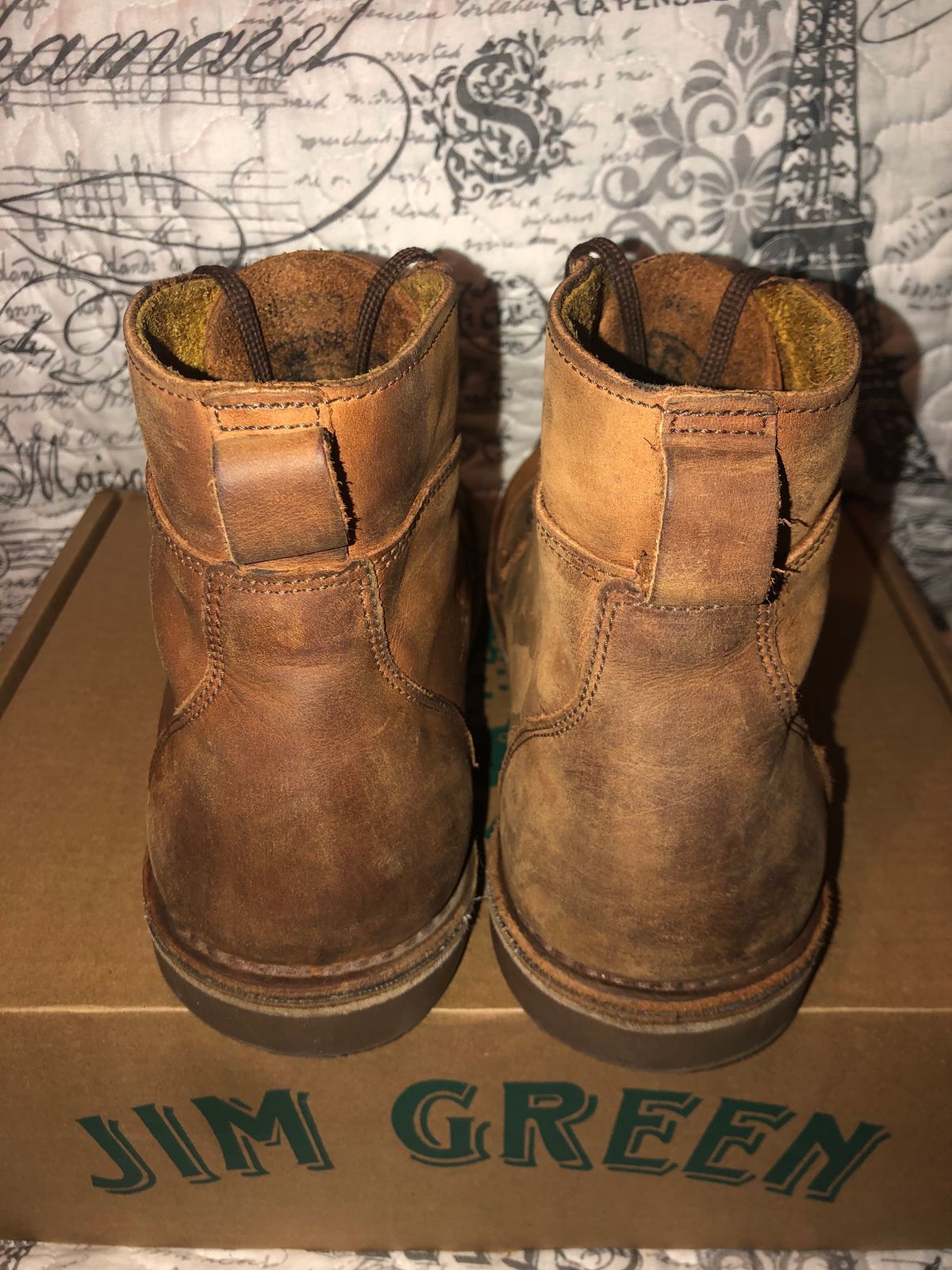 Photo by jvibe on December 5, 2023 of the Jim Green Baobab Boot in Fudge Crazy Horse.