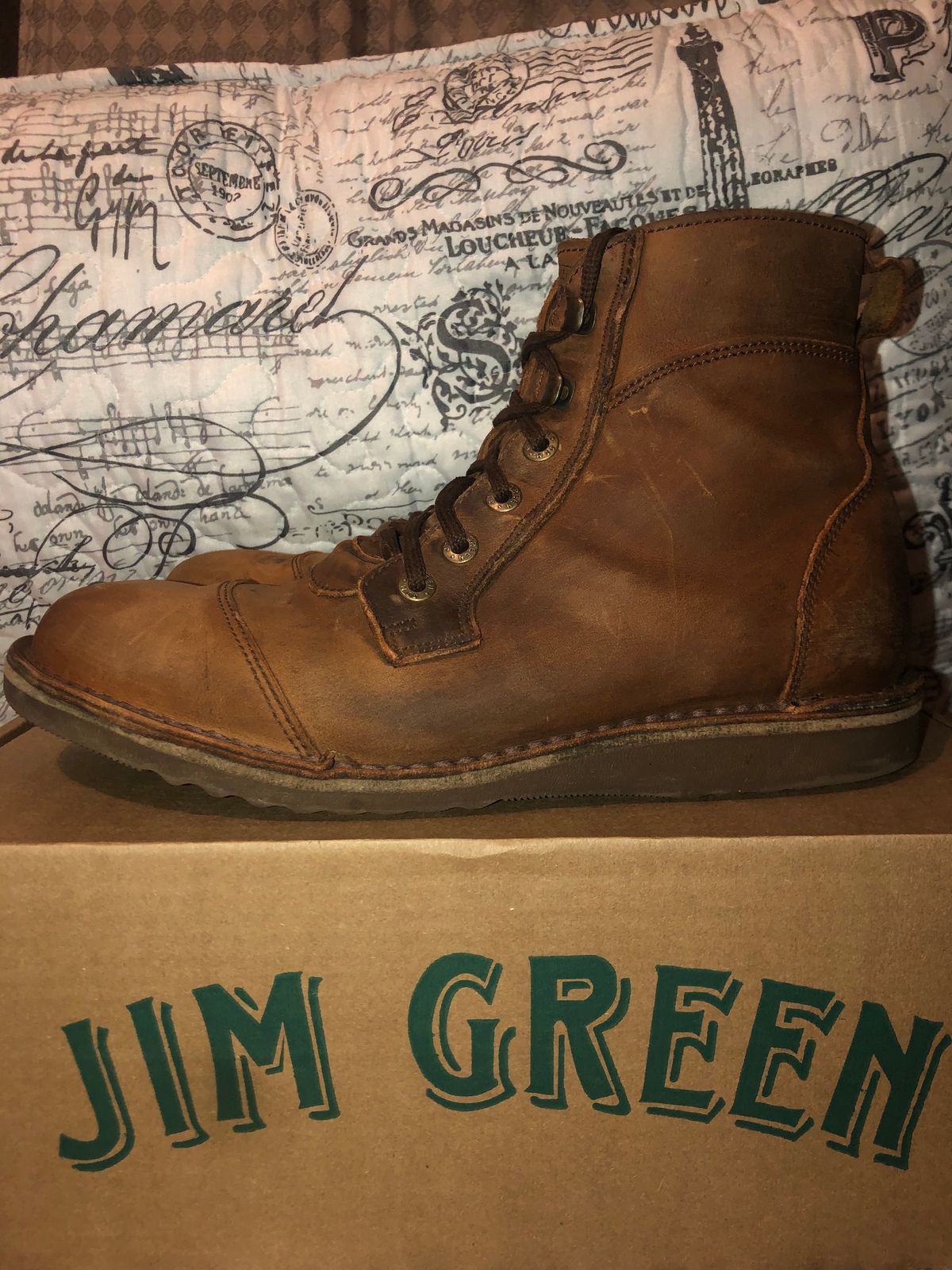 Photo by jvibe on December 5, 2023 of the Jim Green Baobab Boot in Fudge Crazy Horse.