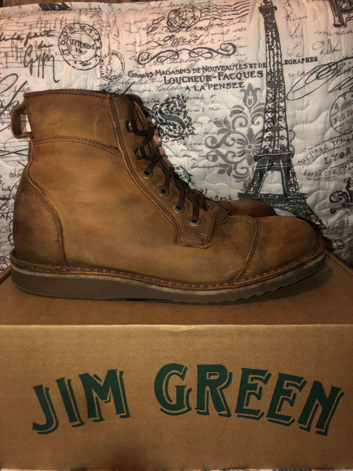 Photo by jvibe on December 5, 2023 of the Jim Green Baobab Boot in Fudge Crazy Horse.