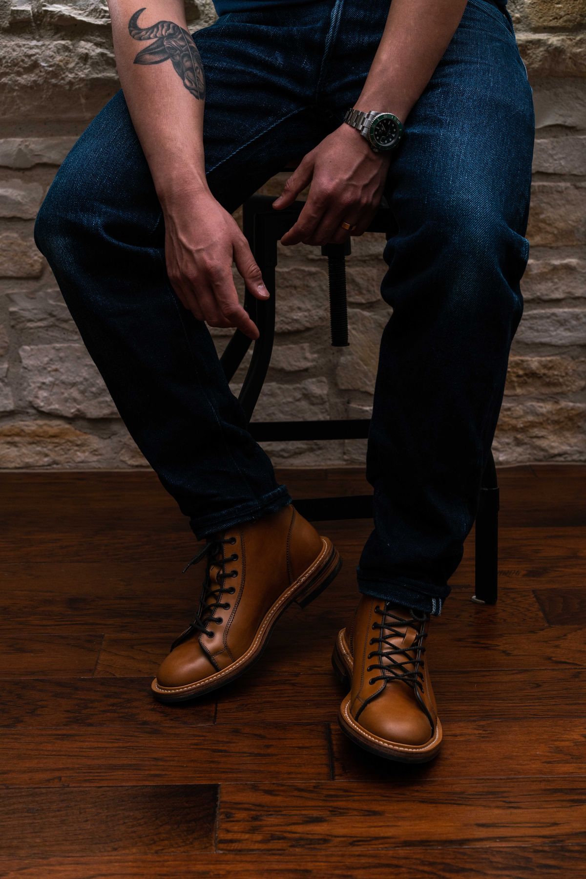 Photo by van504 on October 2, 2022 of the Tricker's Ethan Monkey Boot in Teck Shell Cordovan.