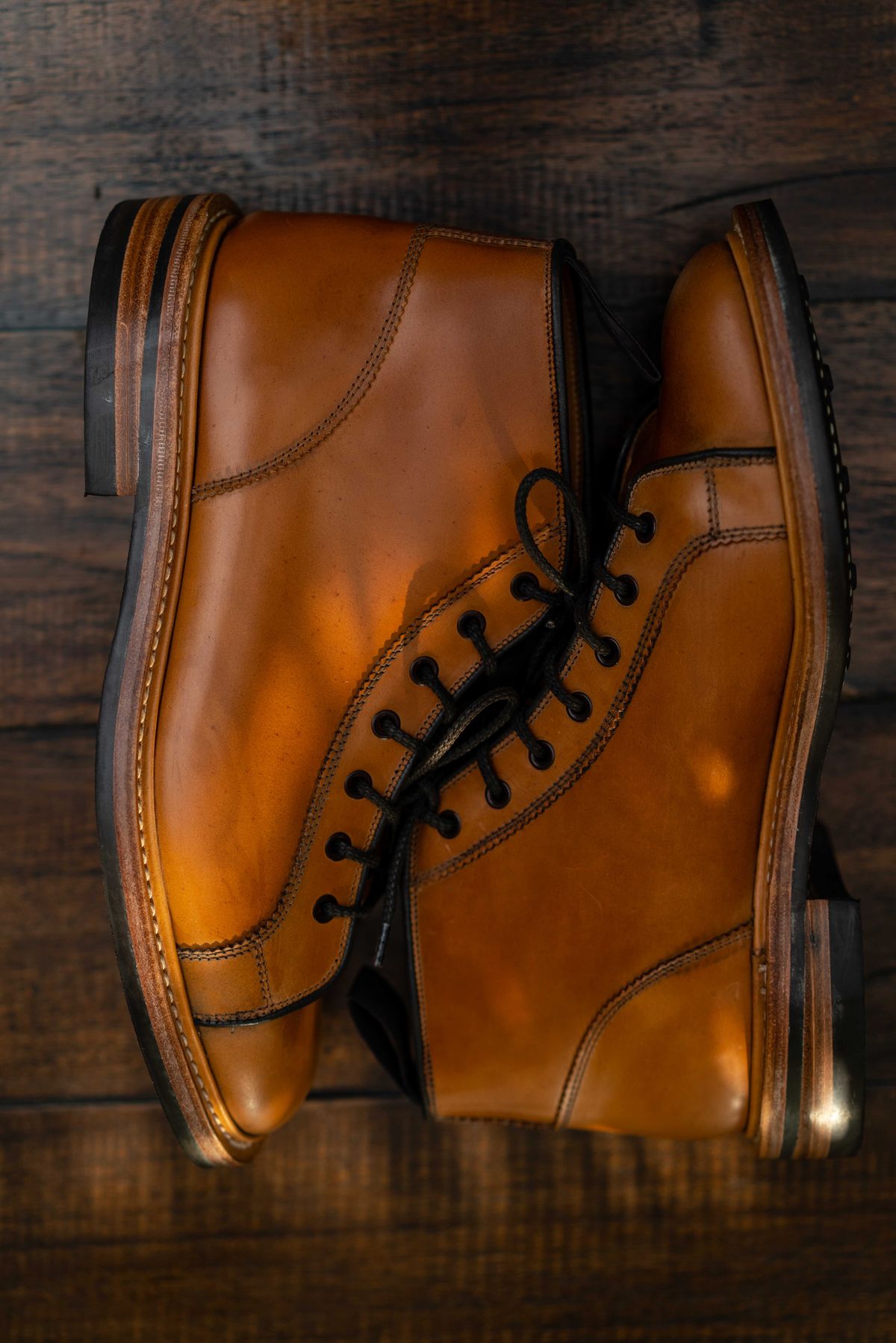 Photo by van504 on October 2, 2022 of the Tricker's Ethan Monkey Boot in Teck Shell Cordovan.