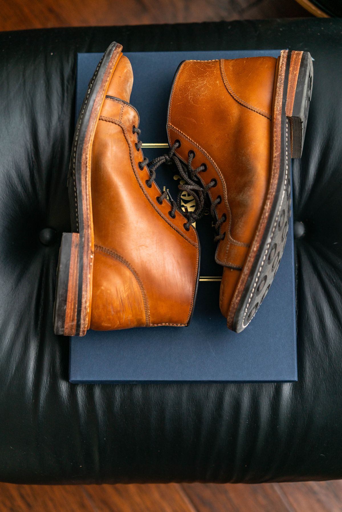 Photo by van504 on December 4, 2022 of the Tricker's Ethan Monkey Boot in Teck Shell Cordovan.