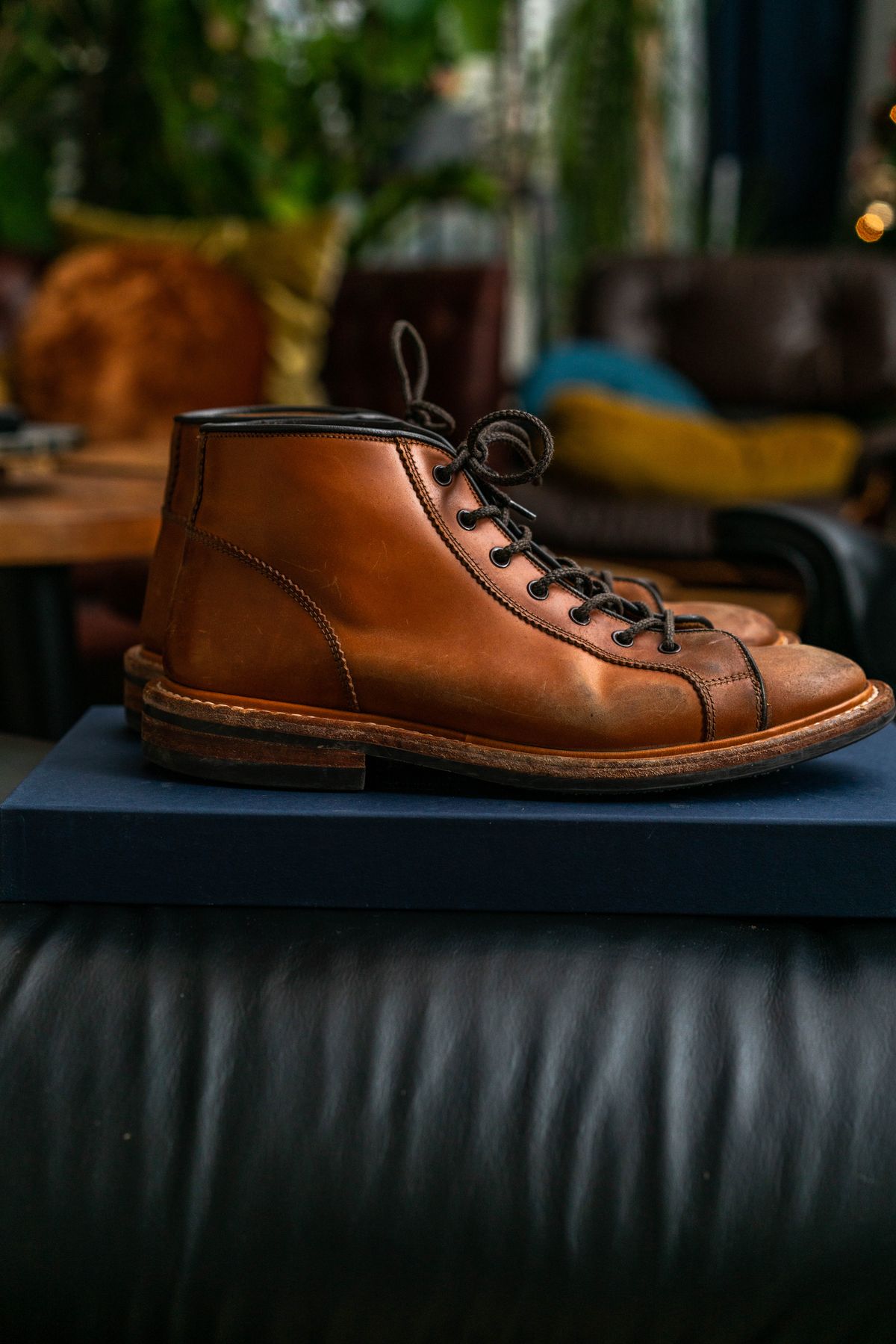 Photo by van504 on December 4, 2022 of the Tricker's Ethan Monkey Boot in Teck Shell Cordovan.