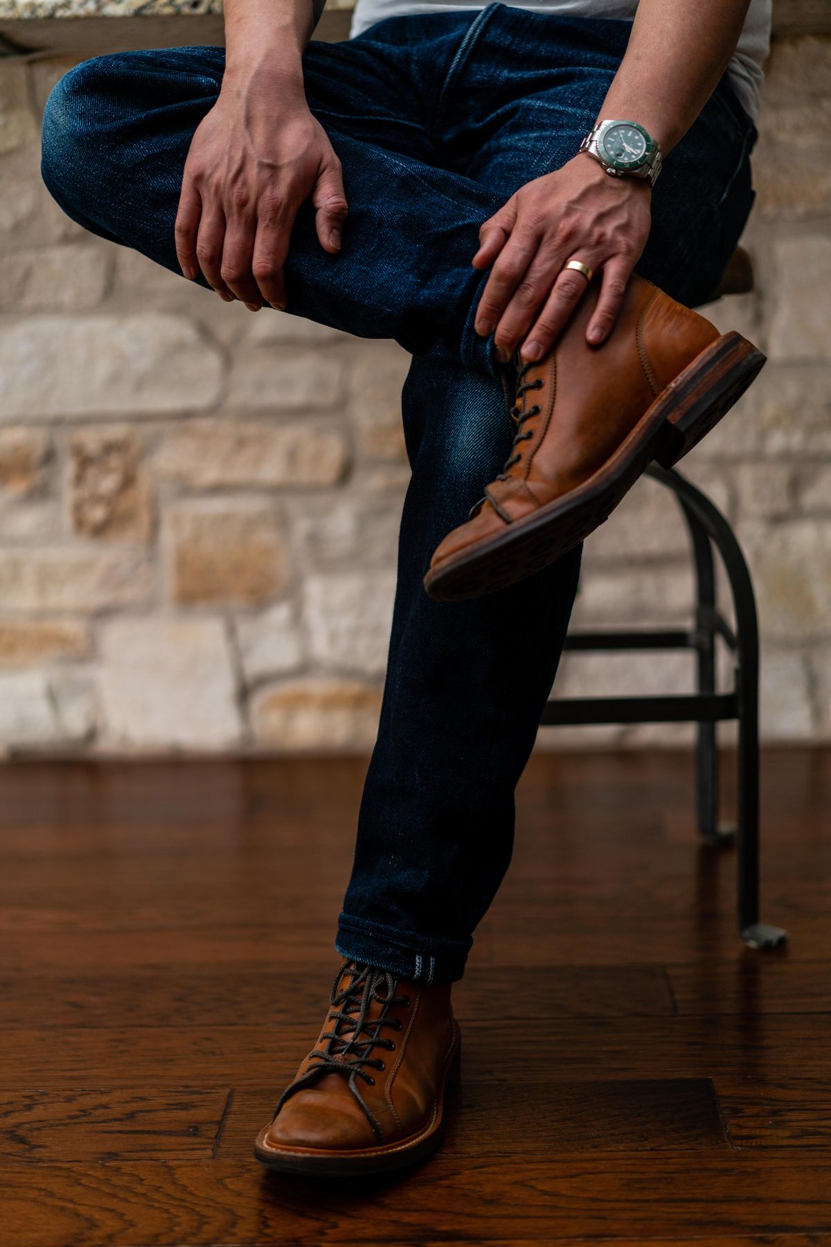 Photo by van504 on April 2, 2023 of the Tricker's Ethan Monkey Boot in Teck Shell Cordovan.