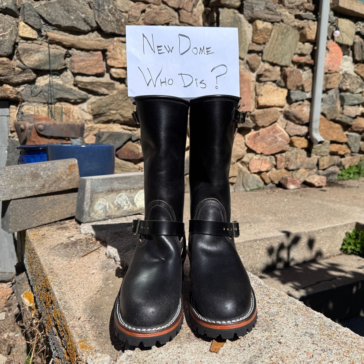Photo by zander on October 2, 2025 of the Nicks StationMaster in Horween Black Waxed Flesh.