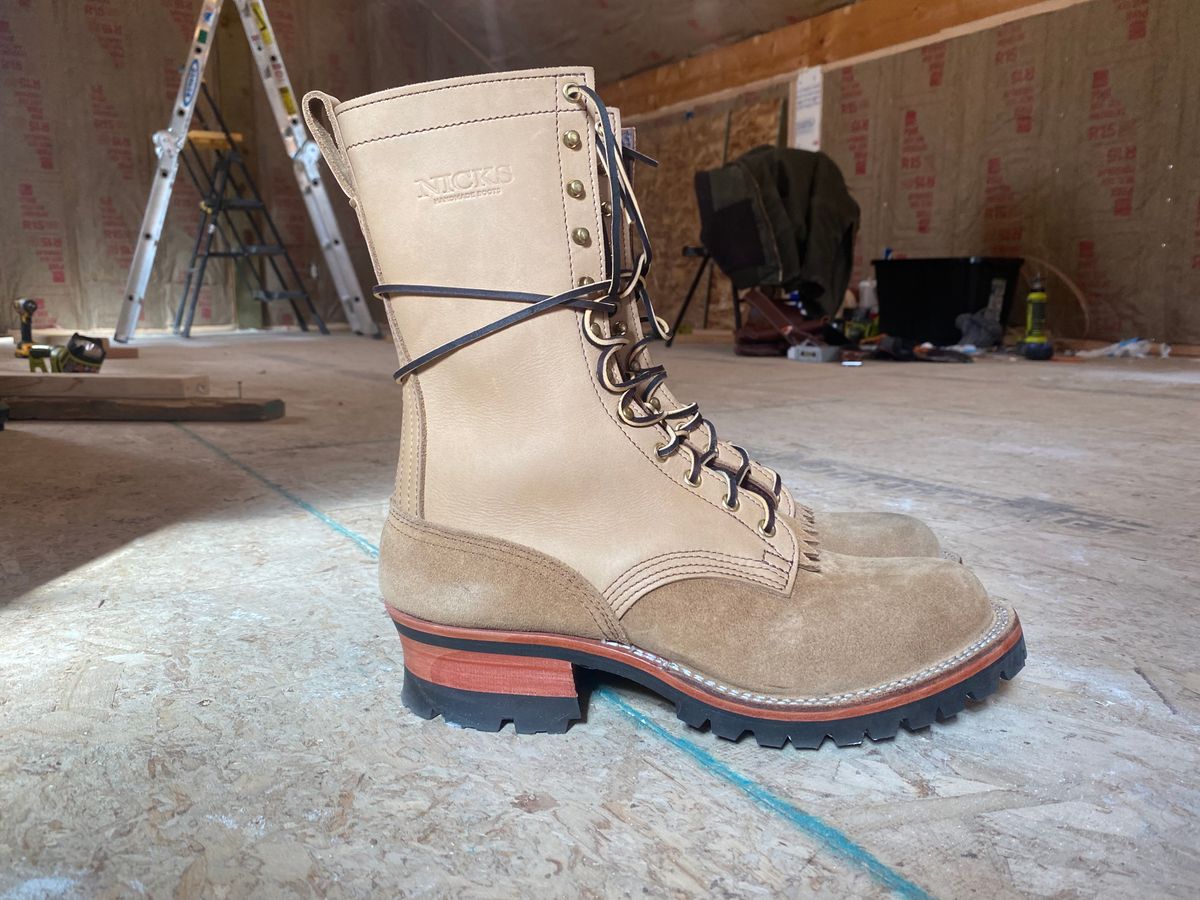 Photo by zander on November 1, 2022 of the Nicks BuilderPro in Seidel MaxSupport Tan Roughout.
