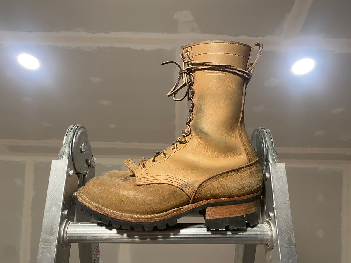 Photo by zander on December 4, 2022 of the Nicks BuilderPro in Seidel MaxSupport Tan Roughout.