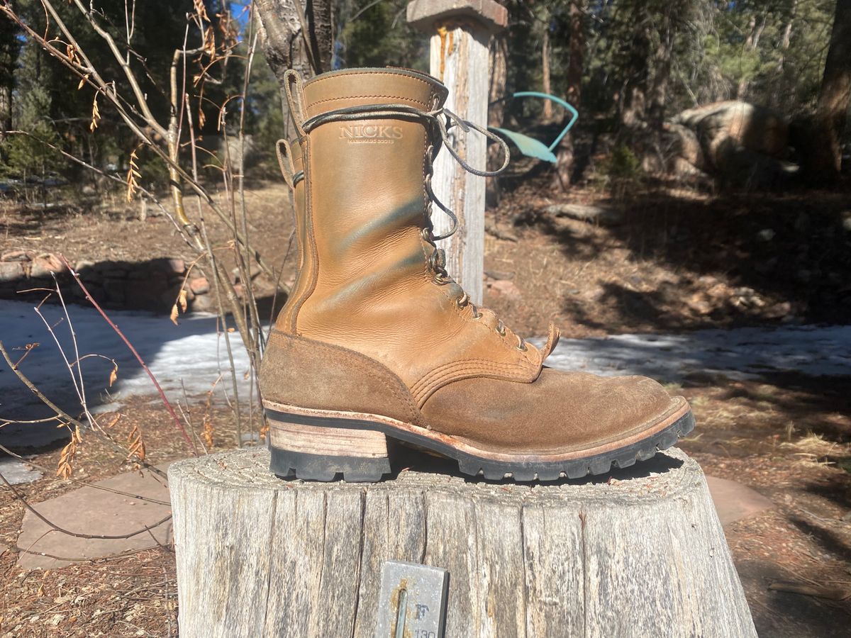 Photo by zander on March 6, 2023 of the Nicks BuilderPro in Seidel MaxSupport Tan Roughout.