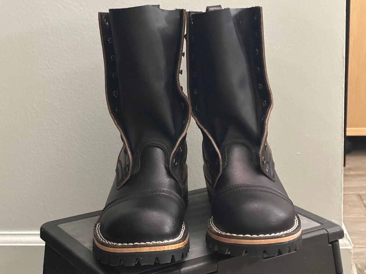 Photo by Shortstop on February 6, 2024 of the Nicks MTO in Horween Black Waxed Flesh.