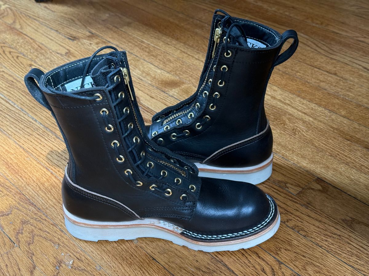 Photo by Shortstop on April 19, 2026 of the Nicks MTO in Horween Black Chromexcel & Seidel MaxSupport Black.