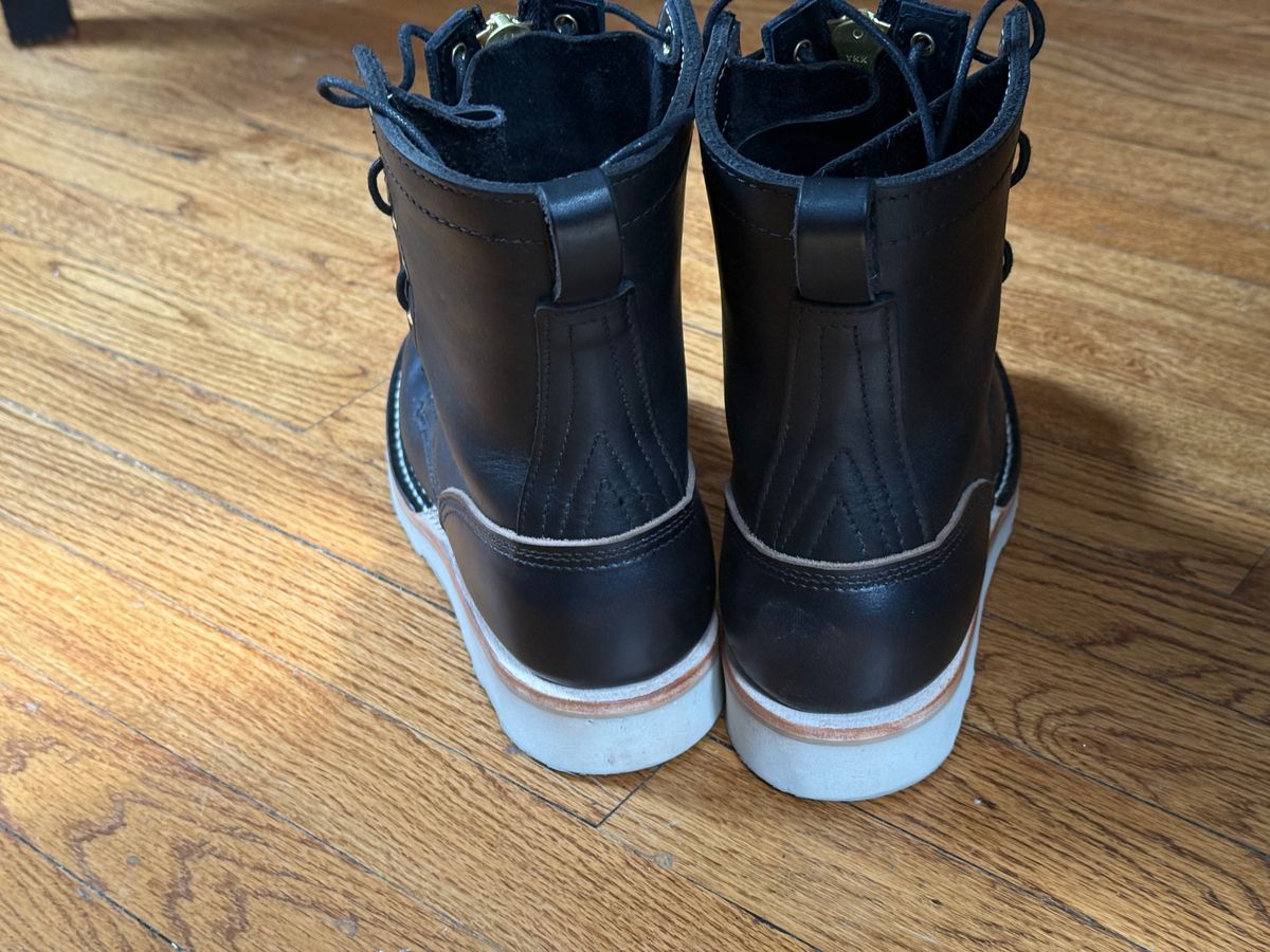 Photo by Shortstop on April 19, 2026 of the Nicks MTO in Horween Black Chromexcel & Seidel MaxSupport Black.