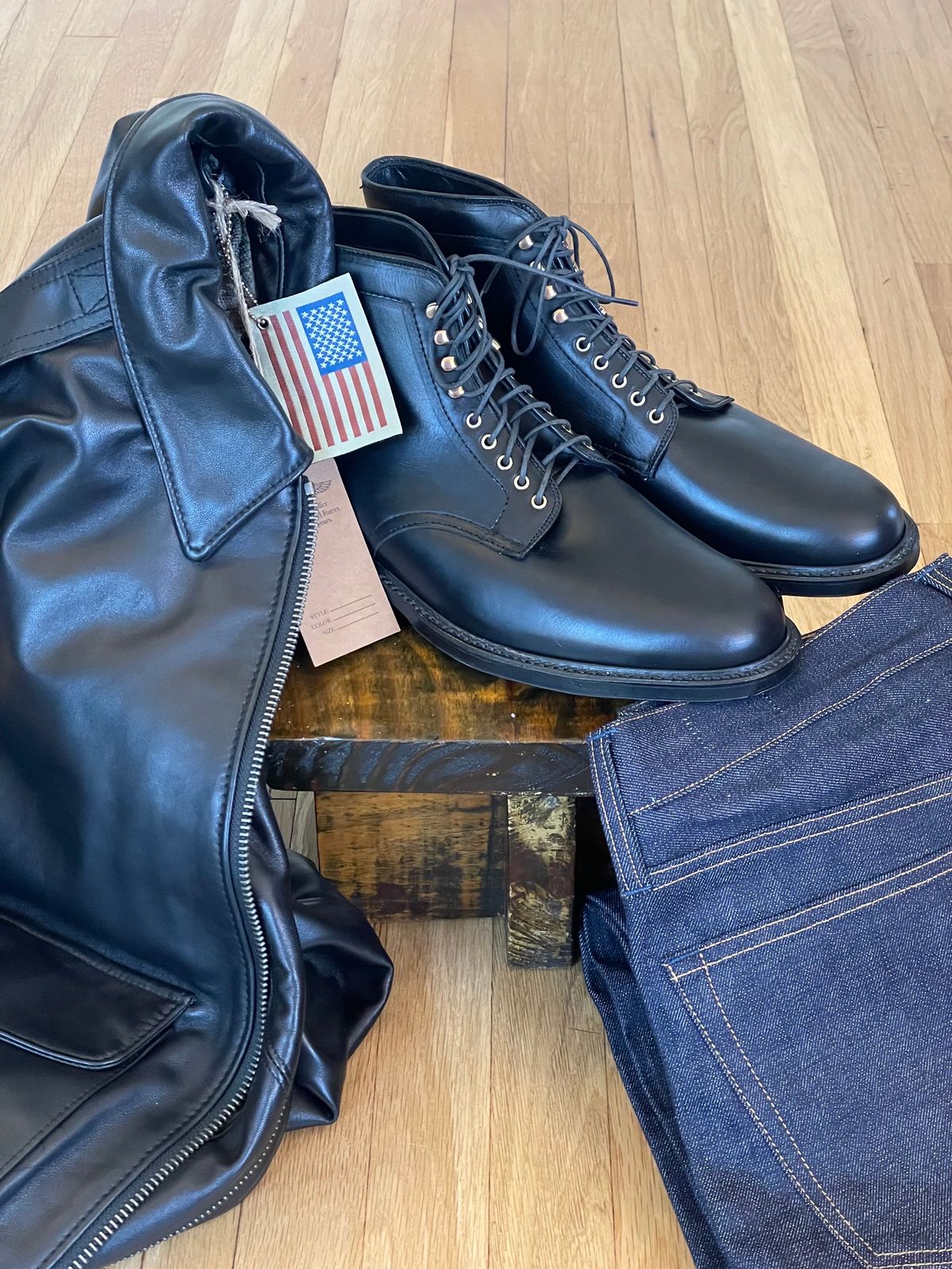 Photo by goodboots_badfeet on October 5, 2023 of the Alden Plain Toe Boot in Horween Black Chromexcel.