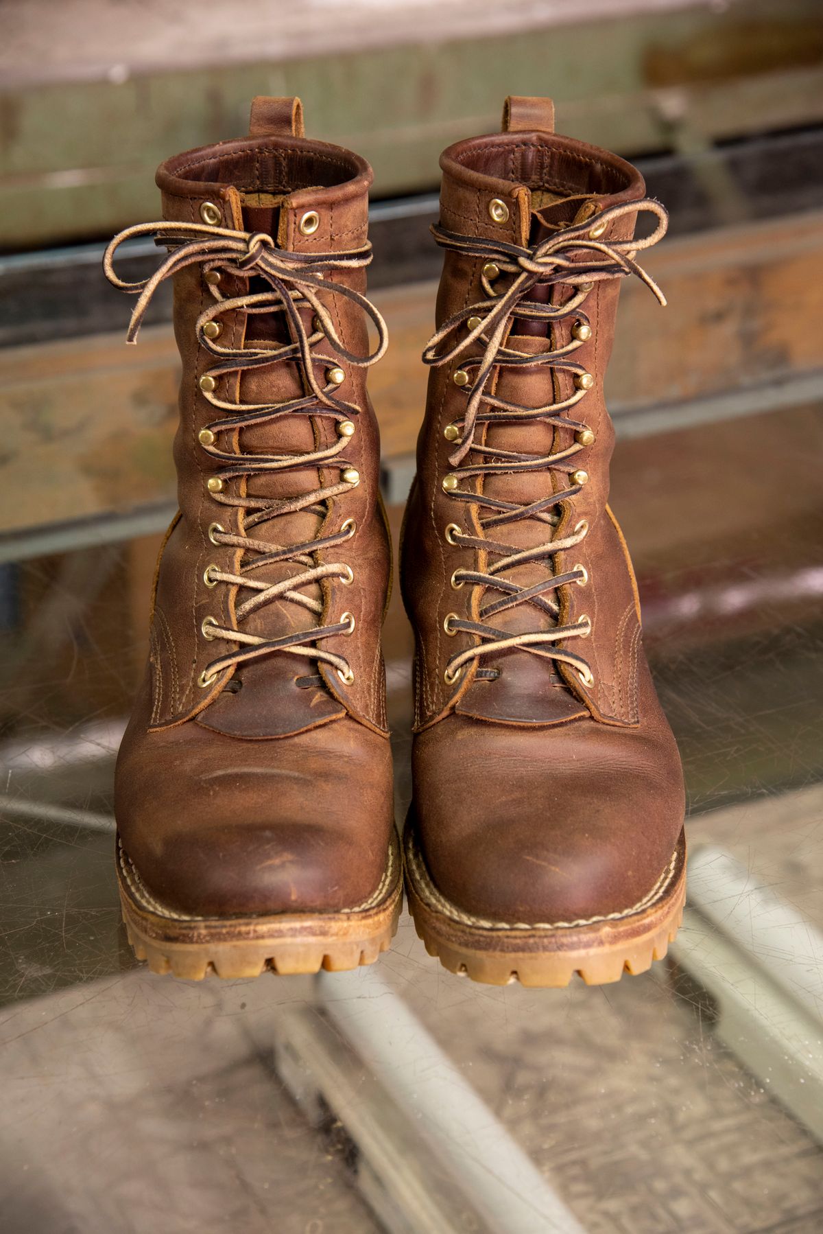 Photo by jimmy3roller on November 6, 2023 of the Nicks MTO in Horween Whiskey Predator.