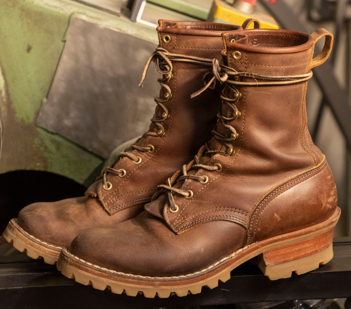 Photo by jimmy3roller on December 4, 2023 of the Nicks MTO in Horween Whiskey Predator.