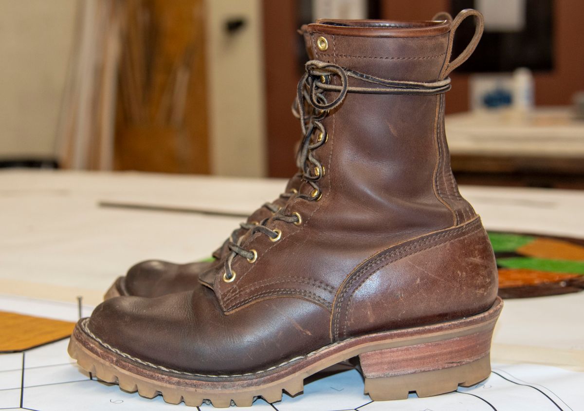 Photo by jimmy3roller on March 6, 2024 of the Nicks MTO in Horween Whiskey Predator.