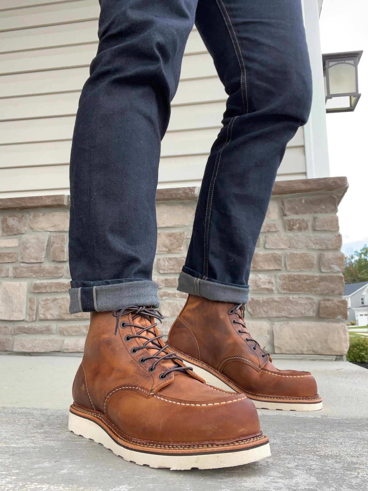 Photo by hconley on October 1, 2022 of the Red Wing 6-Inch Classic Moc in S.B. Foot Copper Rough and Tough.