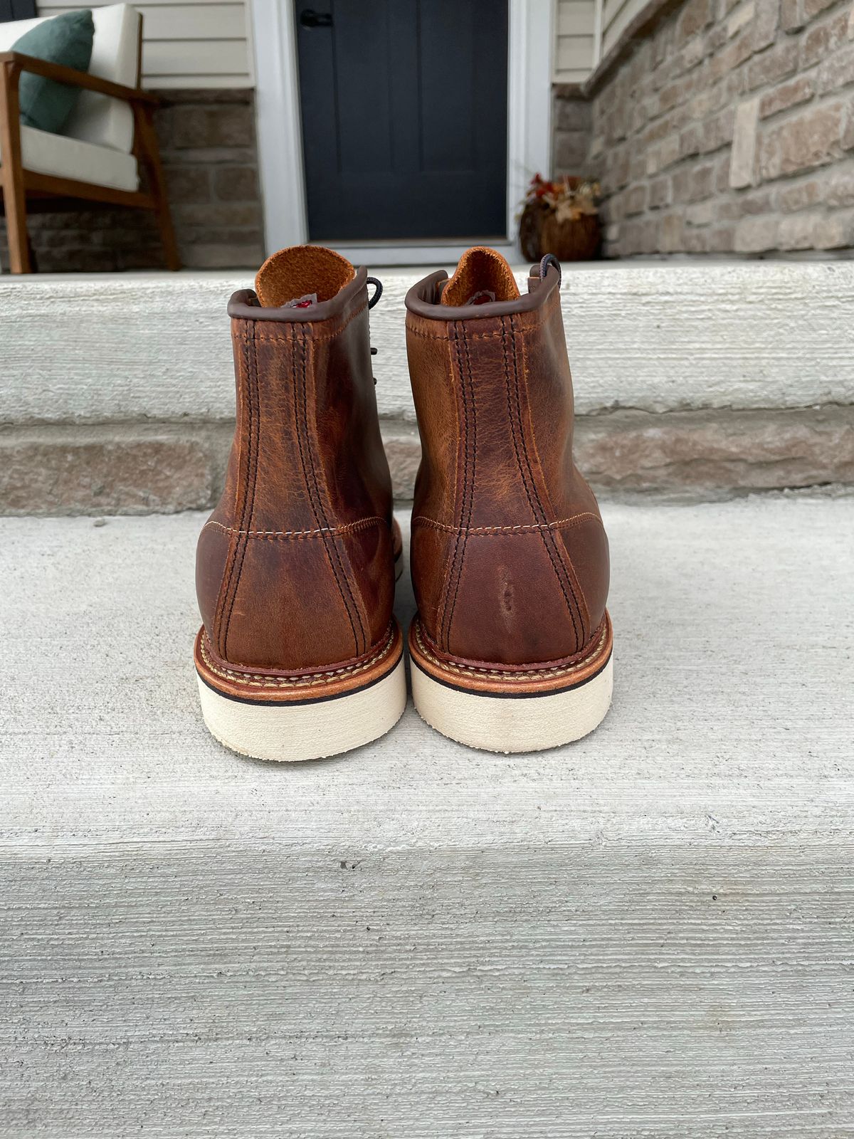 Photo by hconley on October 1, 2022 of the Red Wing 6-Inch Classic Moc in S.B. Foot Copper Rough and Tough.