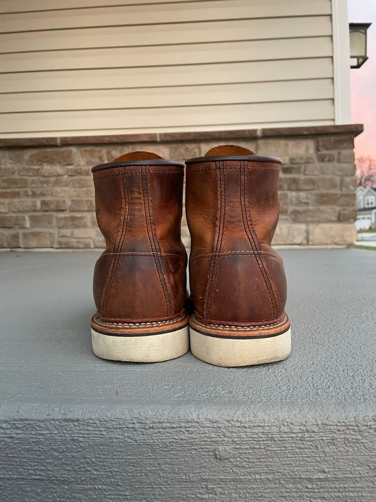 Photo by hconley on November 5, 2022 of the Red Wing 6-Inch Classic Moc in S.B. Foot Copper Rough and Tough.
