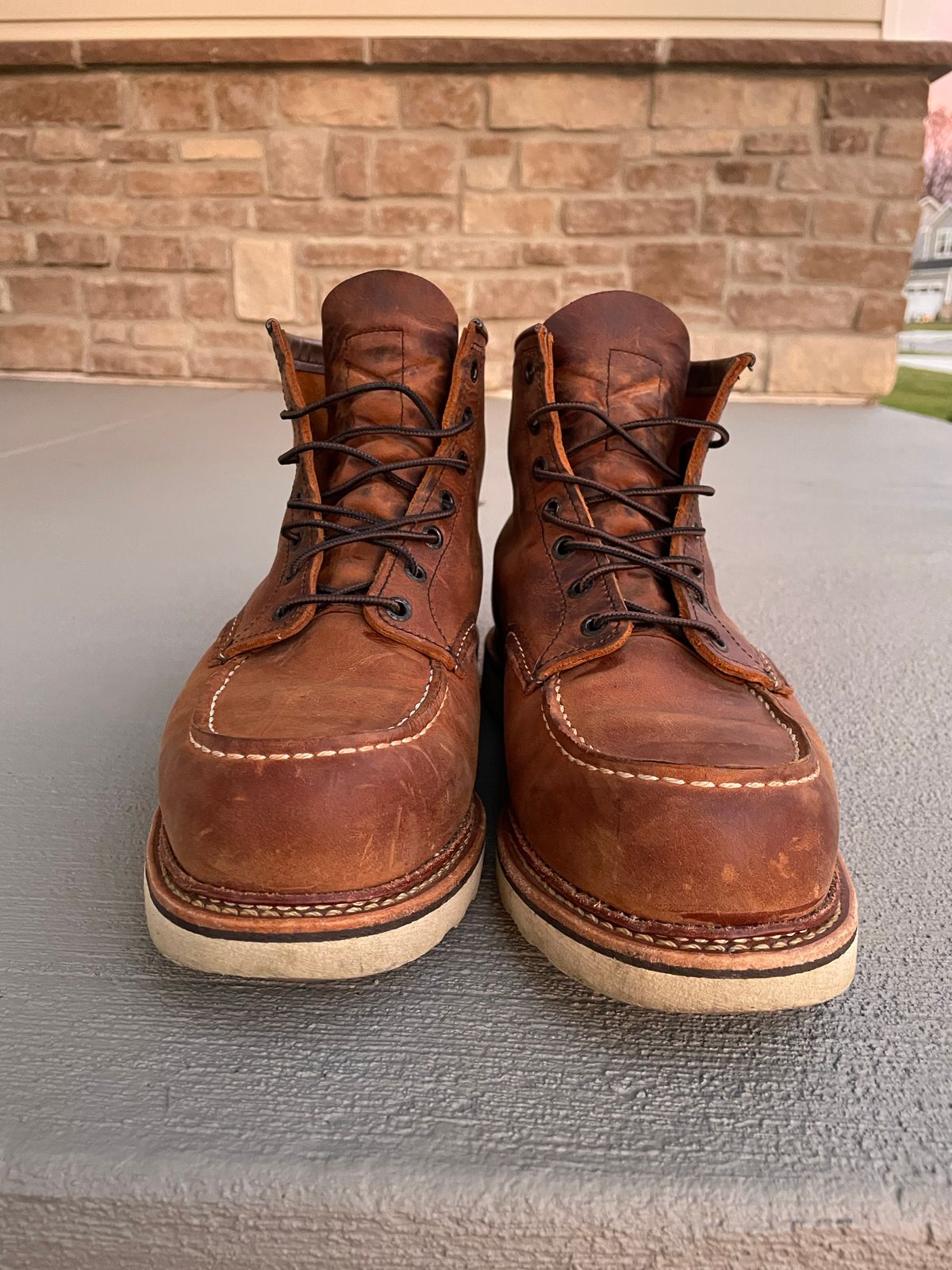 Photo by hconley on November 5, 2022 of the Red Wing 6-Inch Classic Moc in S.B. Foot Copper Rough and Tough.