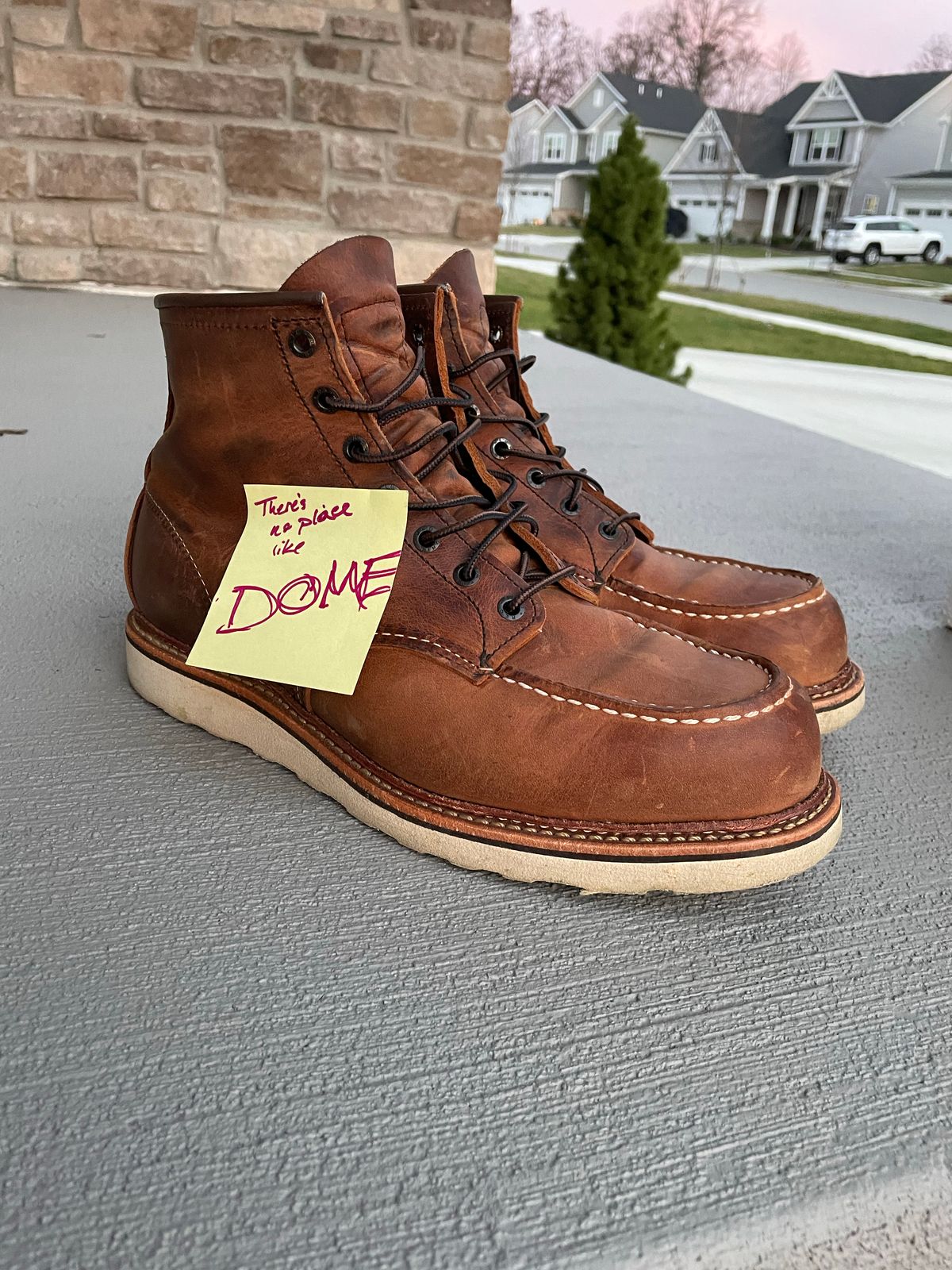 Photo by hconley on November 5, 2022 of the Red Wing 6-Inch Classic Moc in S.B. Foot Copper Rough and Tough.
