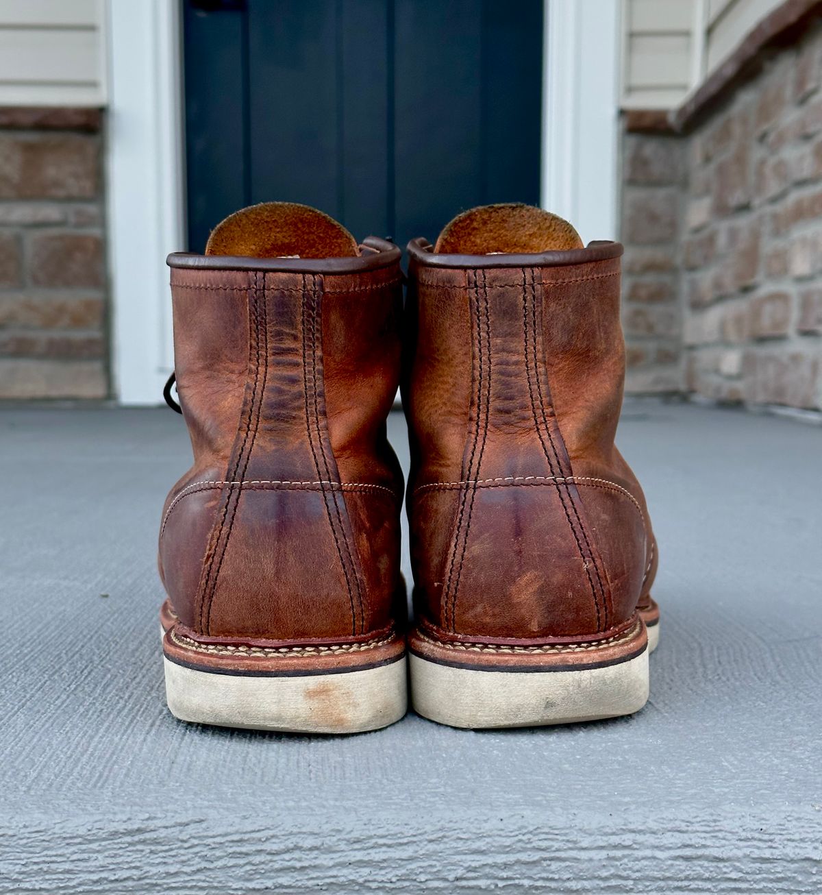 Photo by hconley on February 4, 2023 of the Red Wing 6-Inch Classic Moc in S.B. Foot Copper Rough and Tough.