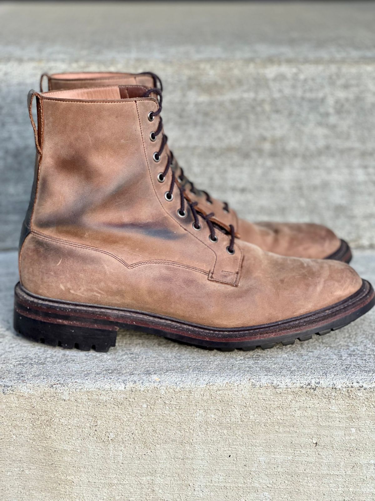 Photo by tailoredgoat on April 2, 2023 of the Crockett & Jones Grizedale in Horween Bronze Oiled Sides.