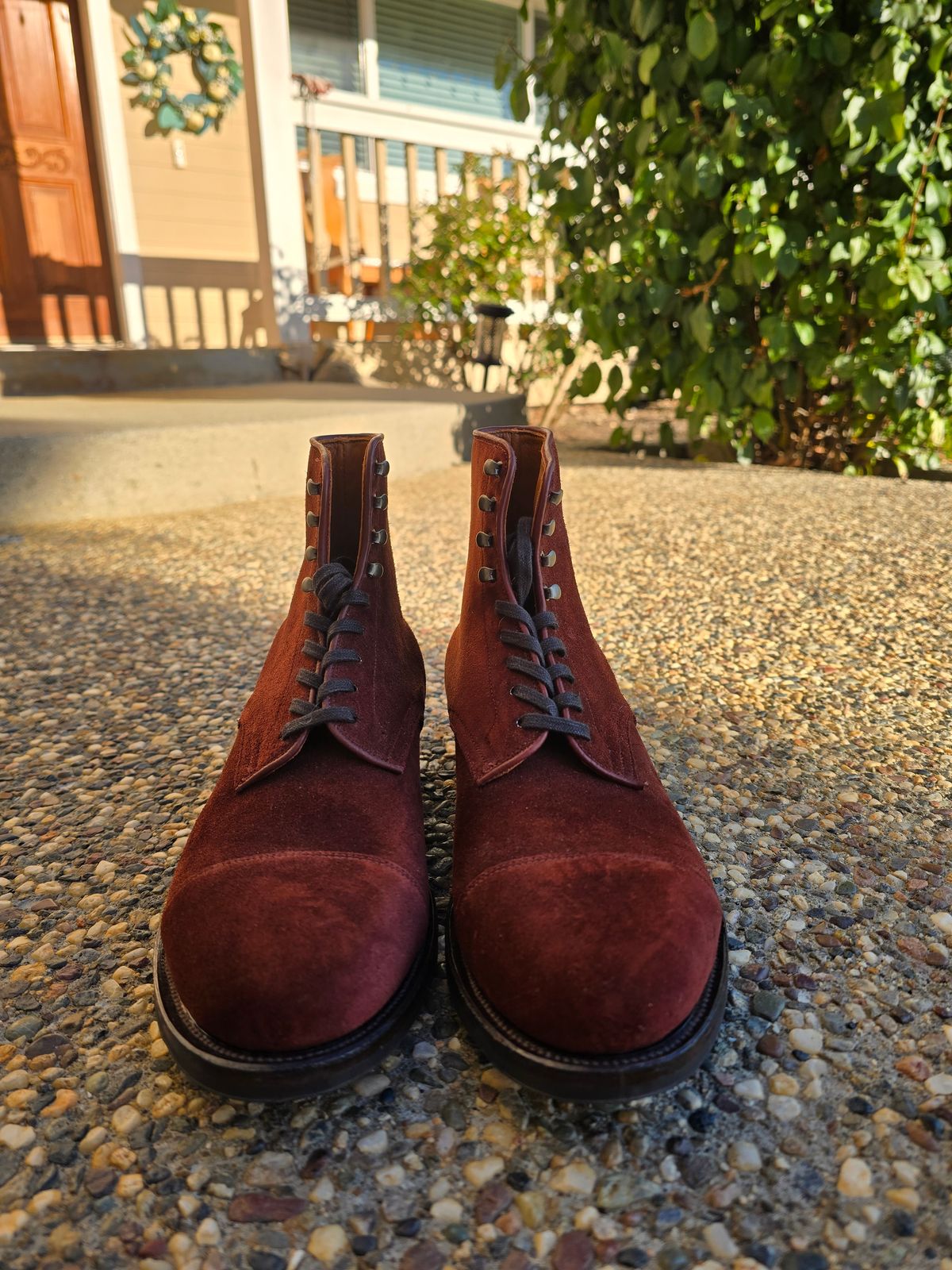 Photo by ttruong3 on November 2, 2025 of the Viberg Halkett in Terre Calf Suede.