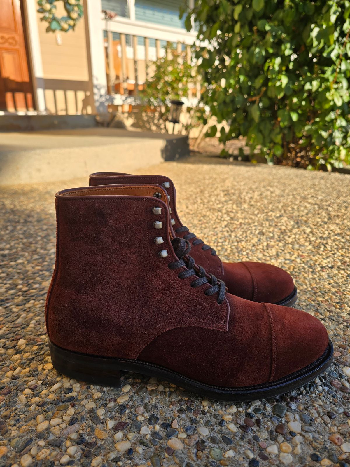 Photo by ttruong3 on November 2, 2025 of the Viberg Halkett in Terre Calf Suede.