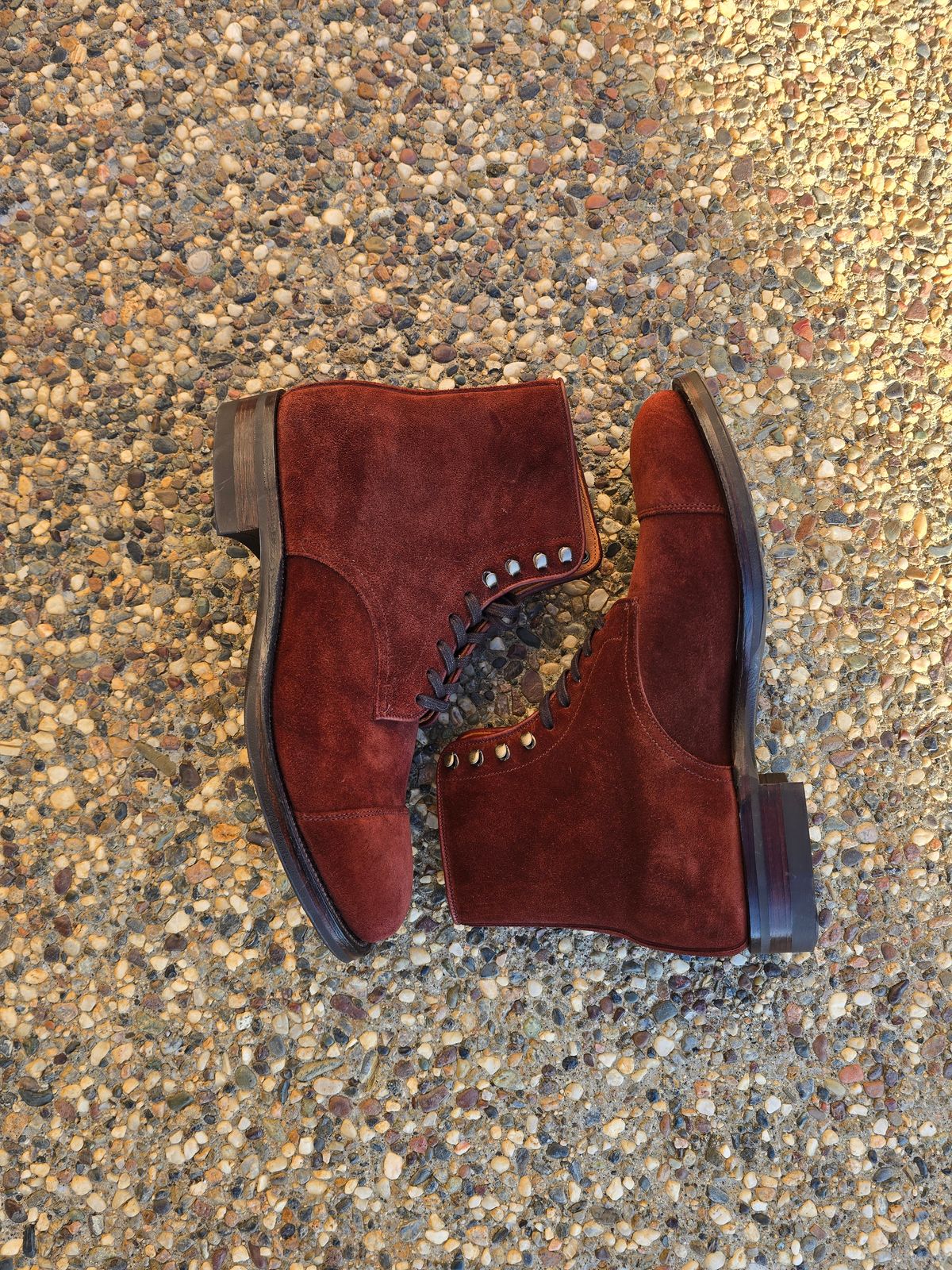 Photo by ttruong3 on November 2, 2025 of the Viberg Halkett in Terre Calf Suede.