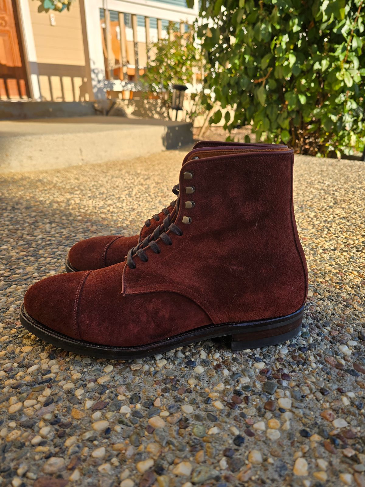 Photo by ttruong3 on November 2, 2025 of the Viberg Halkett in Terre Calf Suede.
