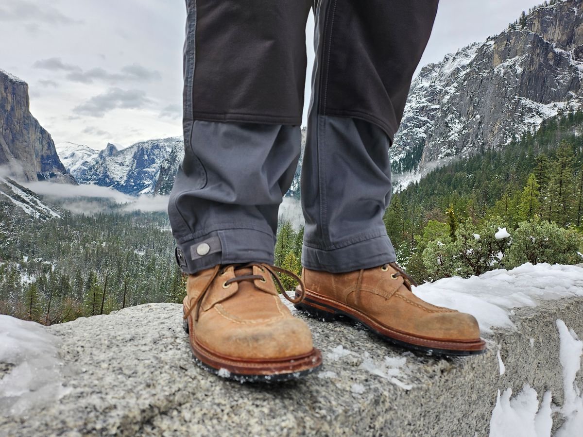 Photo by ttruong3 on January 13, 2024 of the Grant Stone Brass Boot in C.F. Stead Natural Waxy Commander Suede.