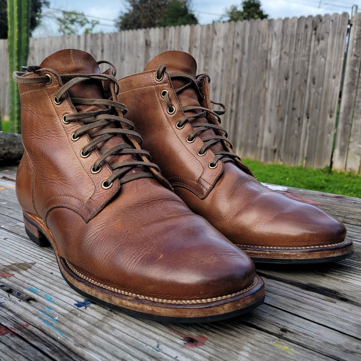 Photo by Das_Bones on February 19, 2024 of the Viberg Service Boot in Horween Natural Chromexcel.