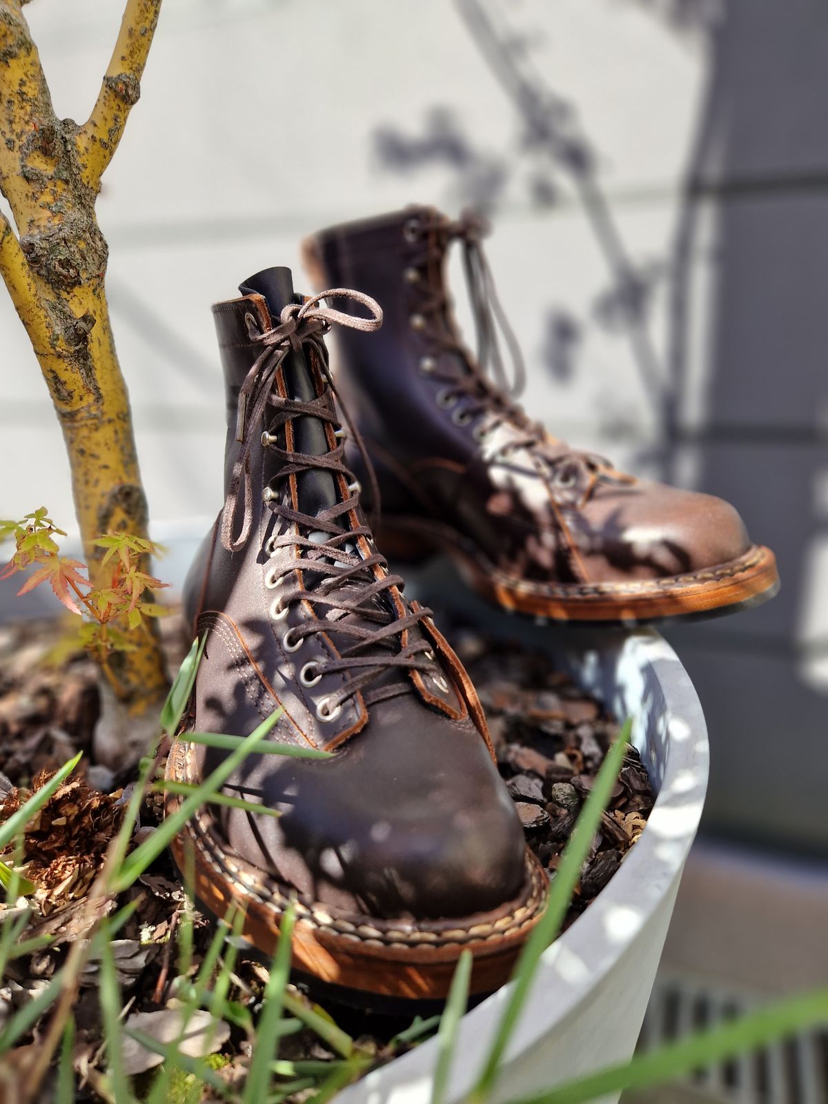 Photo by Chris007 on October 1, 2023 of the White's x Stitchdown Wallace LTT Boot in Seidel Brown Dress.