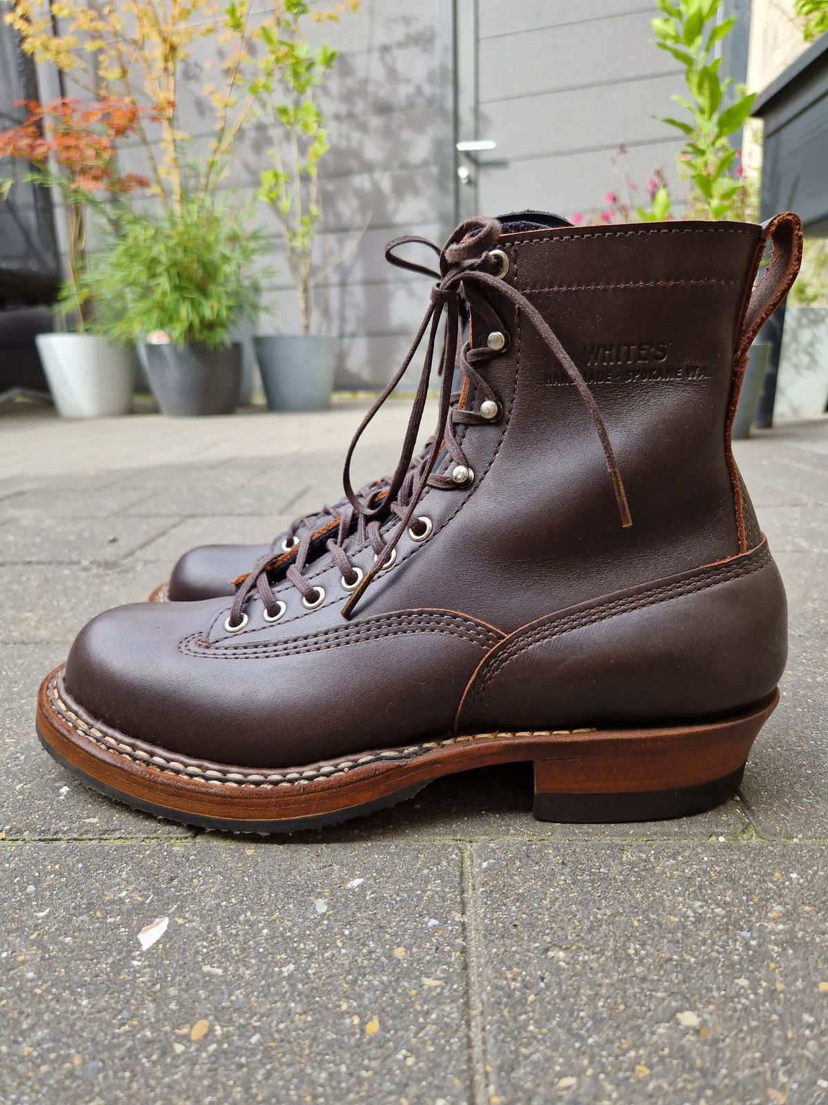 Photo by Chris007 on October 1, 2023 of the White's x Stitchdown Wallace LTT Boot in Seidel Brown Dress.