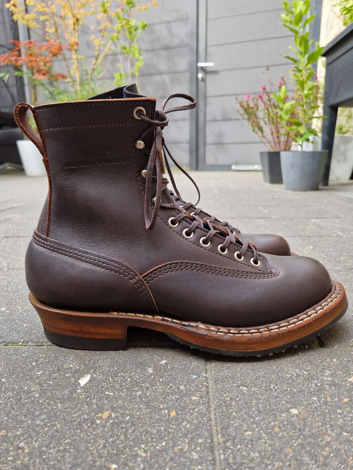 Photo by Chris007 on October 1, 2023 of the White's x Stitchdown Wallace LTT Boot in Seidel Brown Dress.