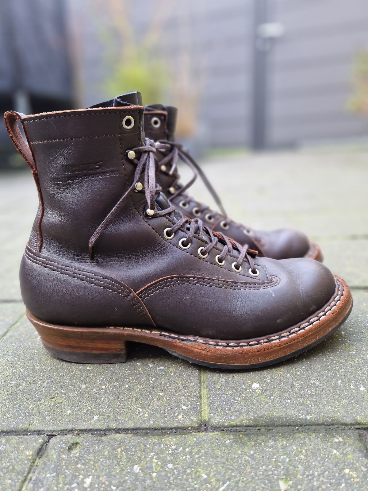 Photo by Chris007 on January 2, 2024 of the White's x Stitchdown Wallace LTT Boot in Seidel Brown Dress.