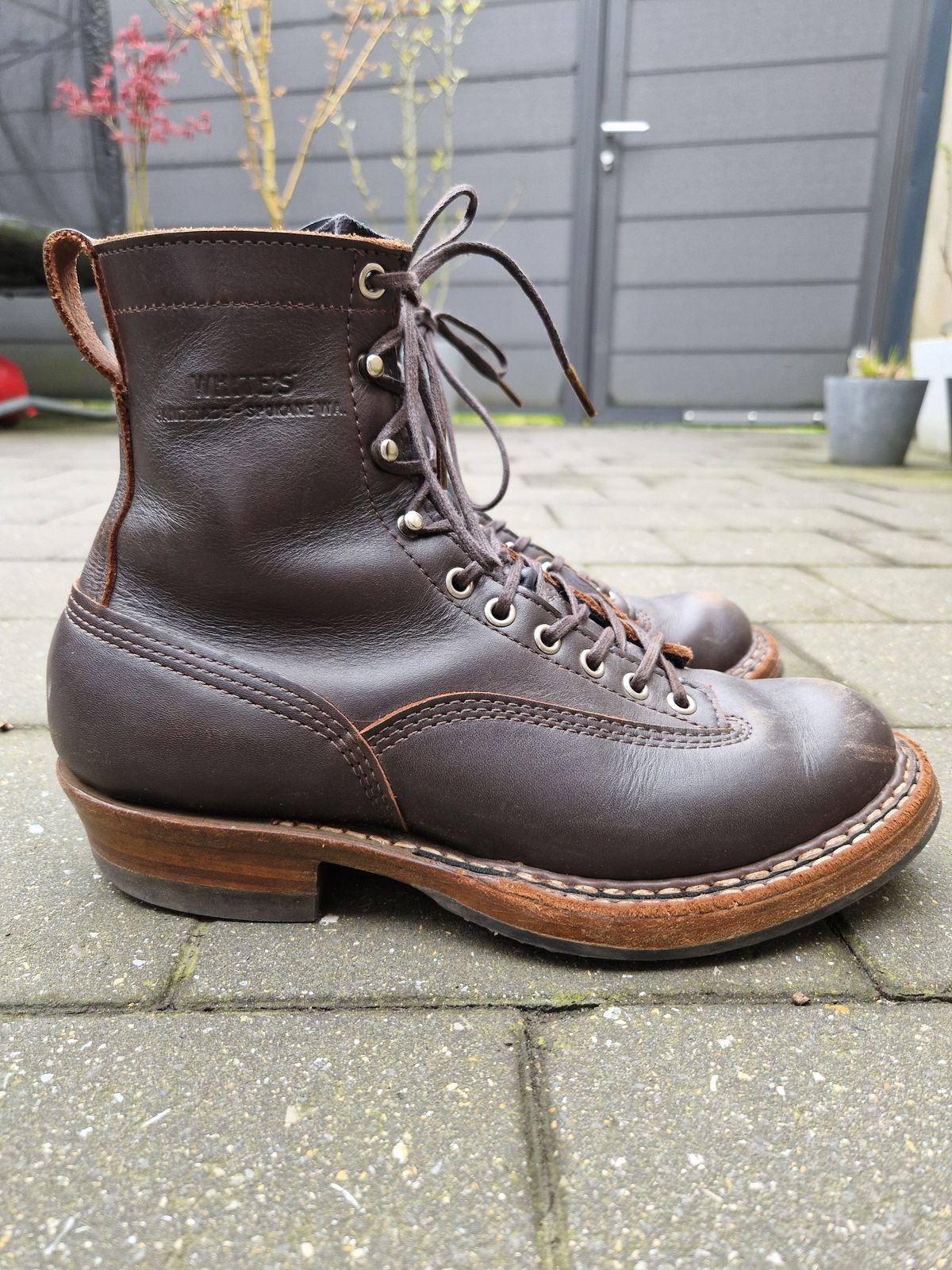 Photo by Chris007 on April 1, 2024 of the White's x Stitchdown Wallace LTT Boot in Seidel Brown Dress.