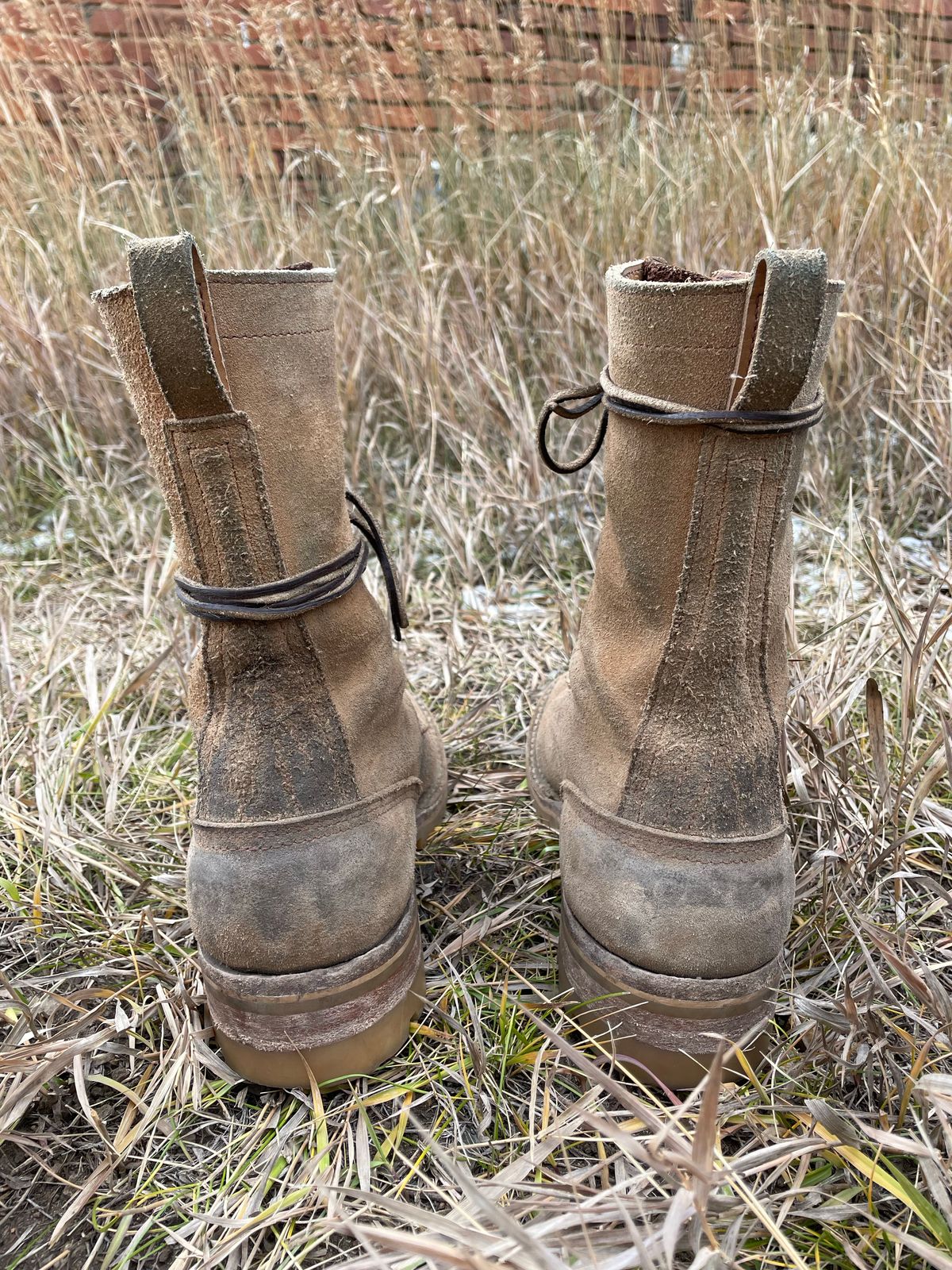 Photo by RunningBearWest on November 5, 2022 of the Nicks BuilderPro in Seidel MaxSupport Tan Roughout.