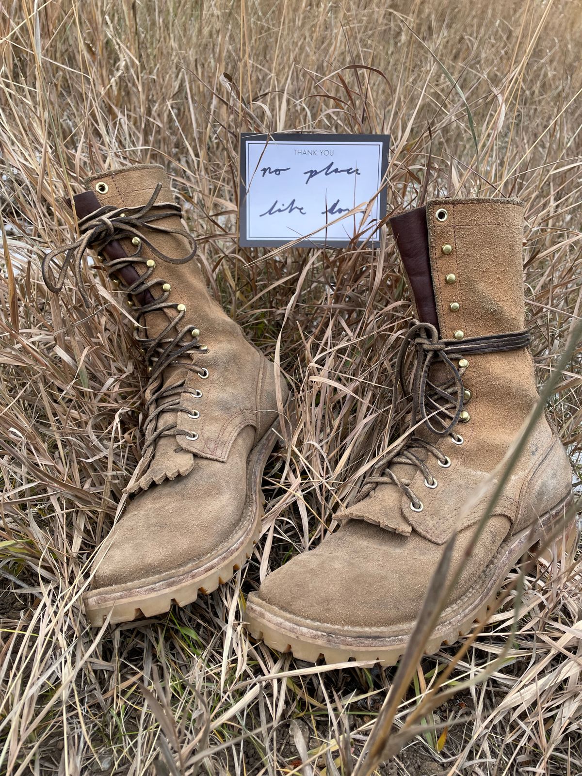 Photo by RunningBearWest on November 5, 2022 of the Nicks BuilderPro in Seidel MaxSupport Tan Roughout.