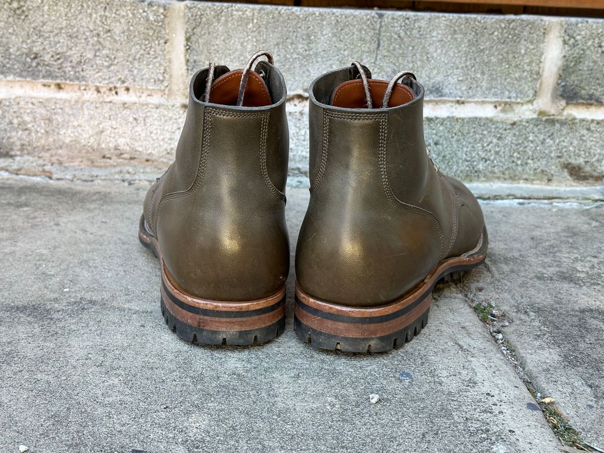 Photo by colton2e on January 5, 2024 of the Viberg Boondocker in Maryam Olive TPR Horsebutt.