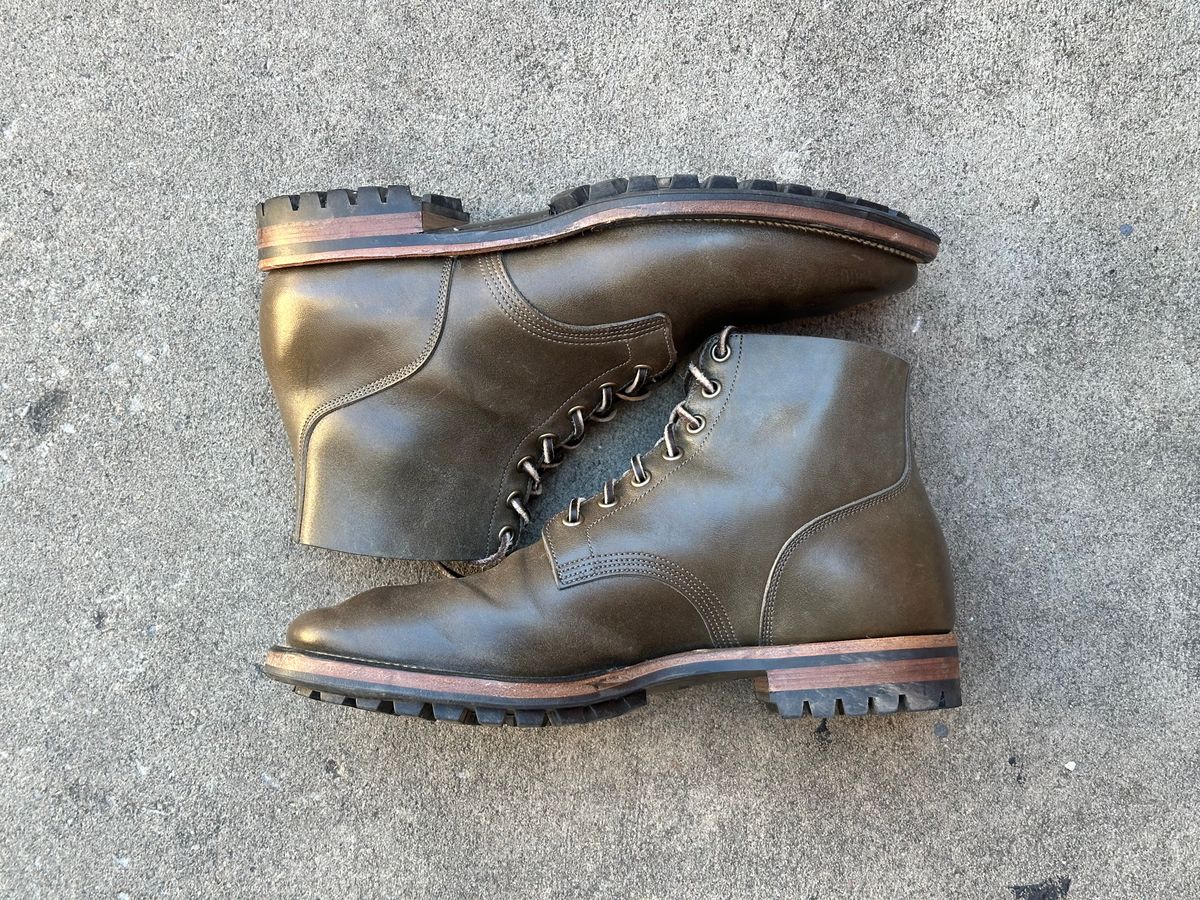 Photo by colton2e on January 5, 2024 of the Viberg Boondocker in Maryam Olive TPR Horsebutt.