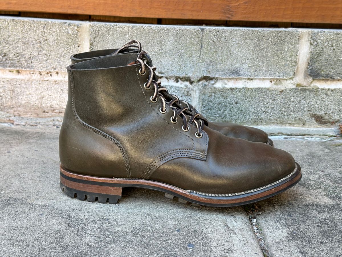 Photo by colton2e on January 5, 2024 of the Viberg Boondocker in Maryam Olive TPR Horsebutt.