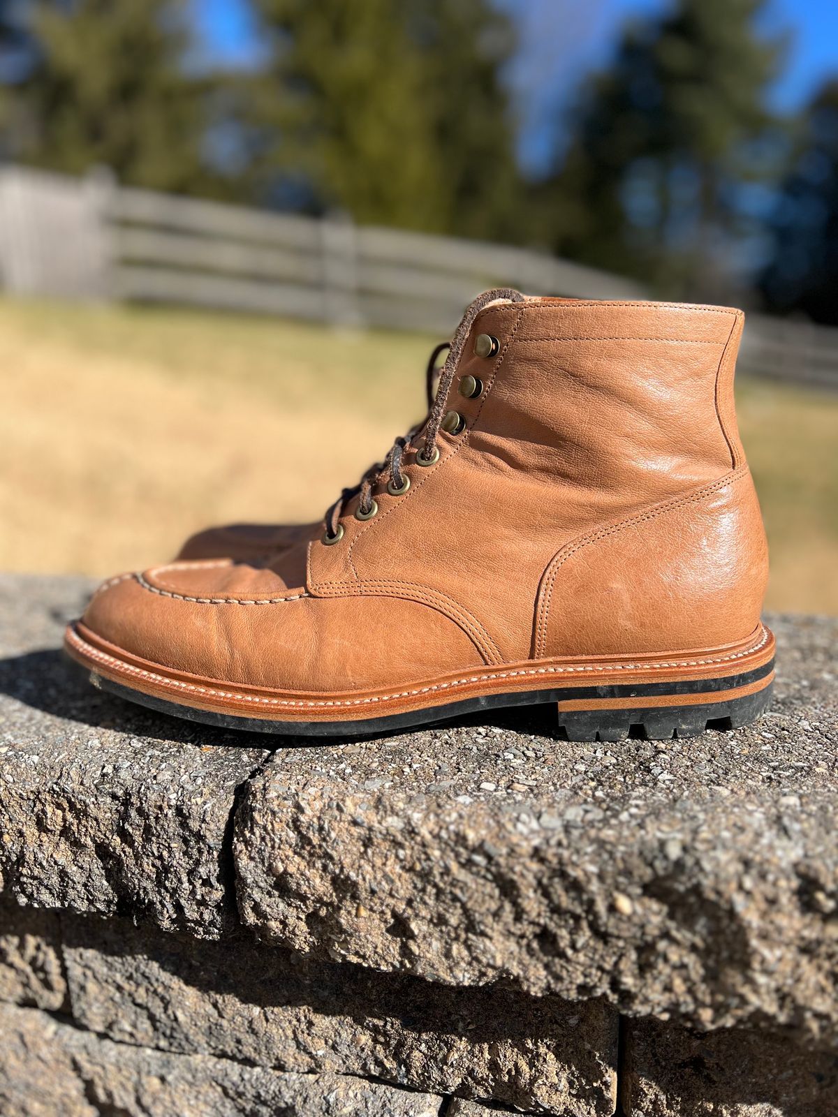 Photo by wesleyprice on February 4, 2024 of the Grant Stone Ottawa Boot in Incas Natural Kangaroo.